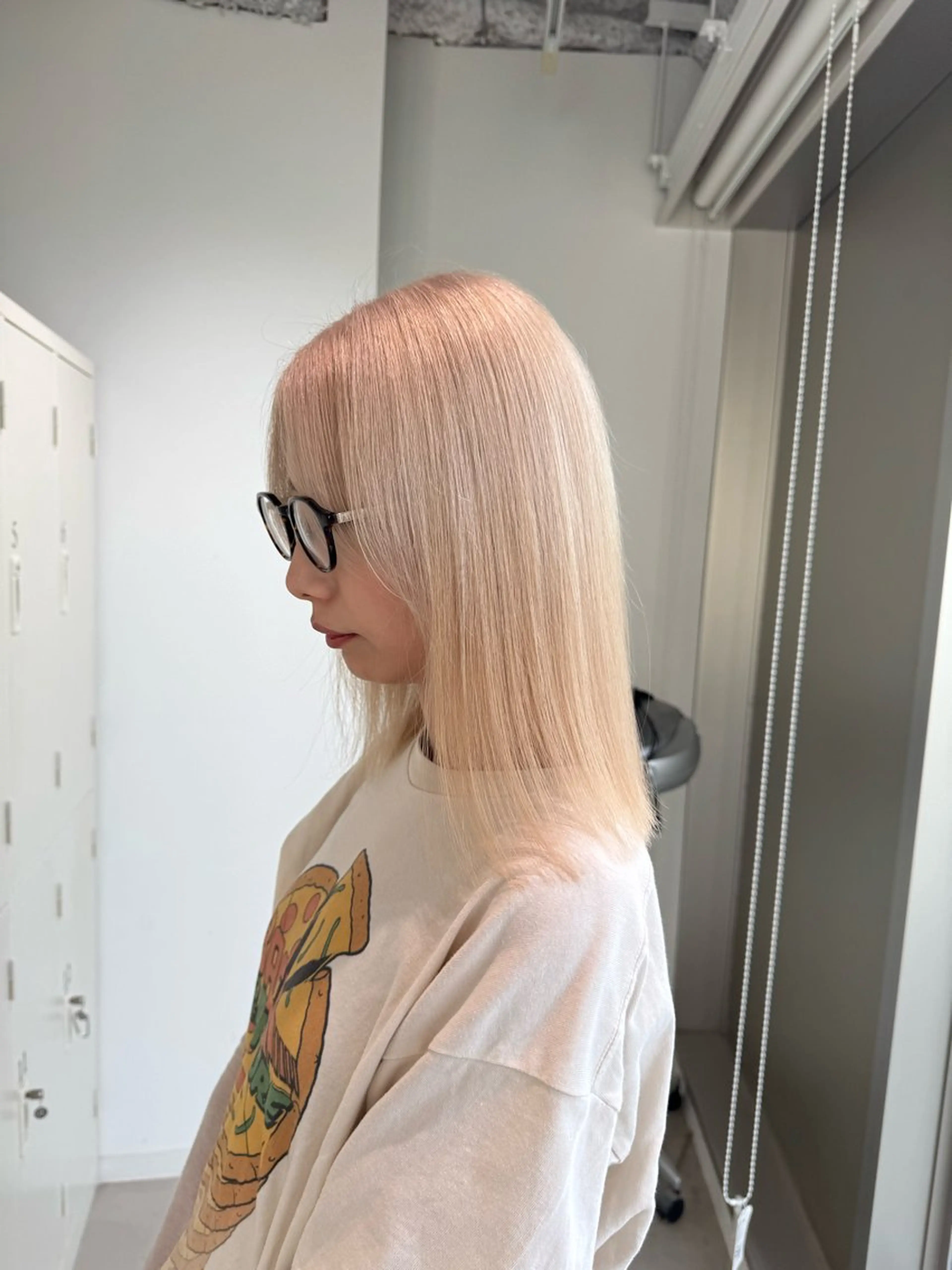 セミロング カラー ヘアカラー トリートメント 店長　MANAMI ／ブリーチ／骨格ボブのヘアスタイル