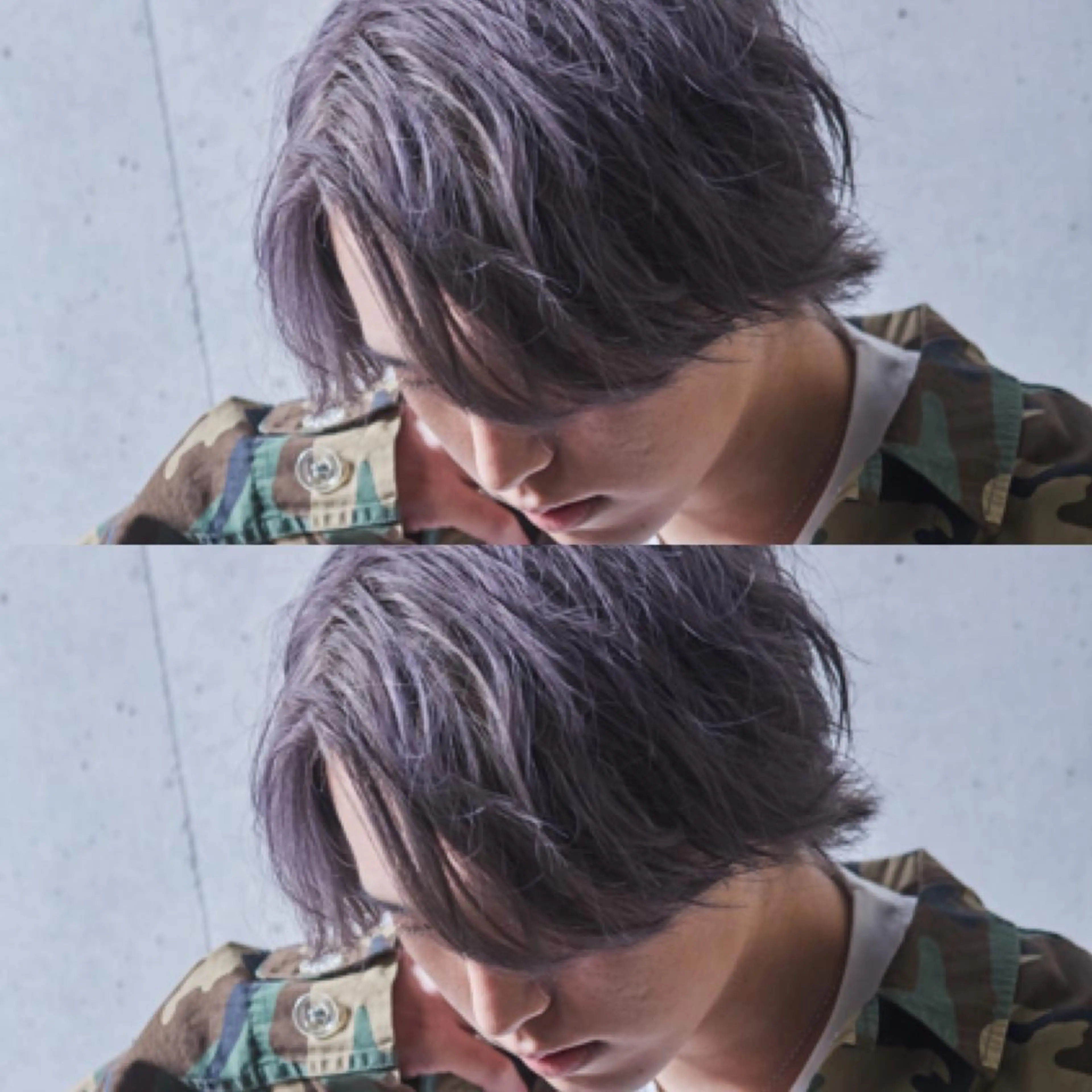 ショート カラー メンズ センターパート メンズハイトーン ハイトーンカラー メンズ専門店 店長 小柳 裕夢のヘアスタイル