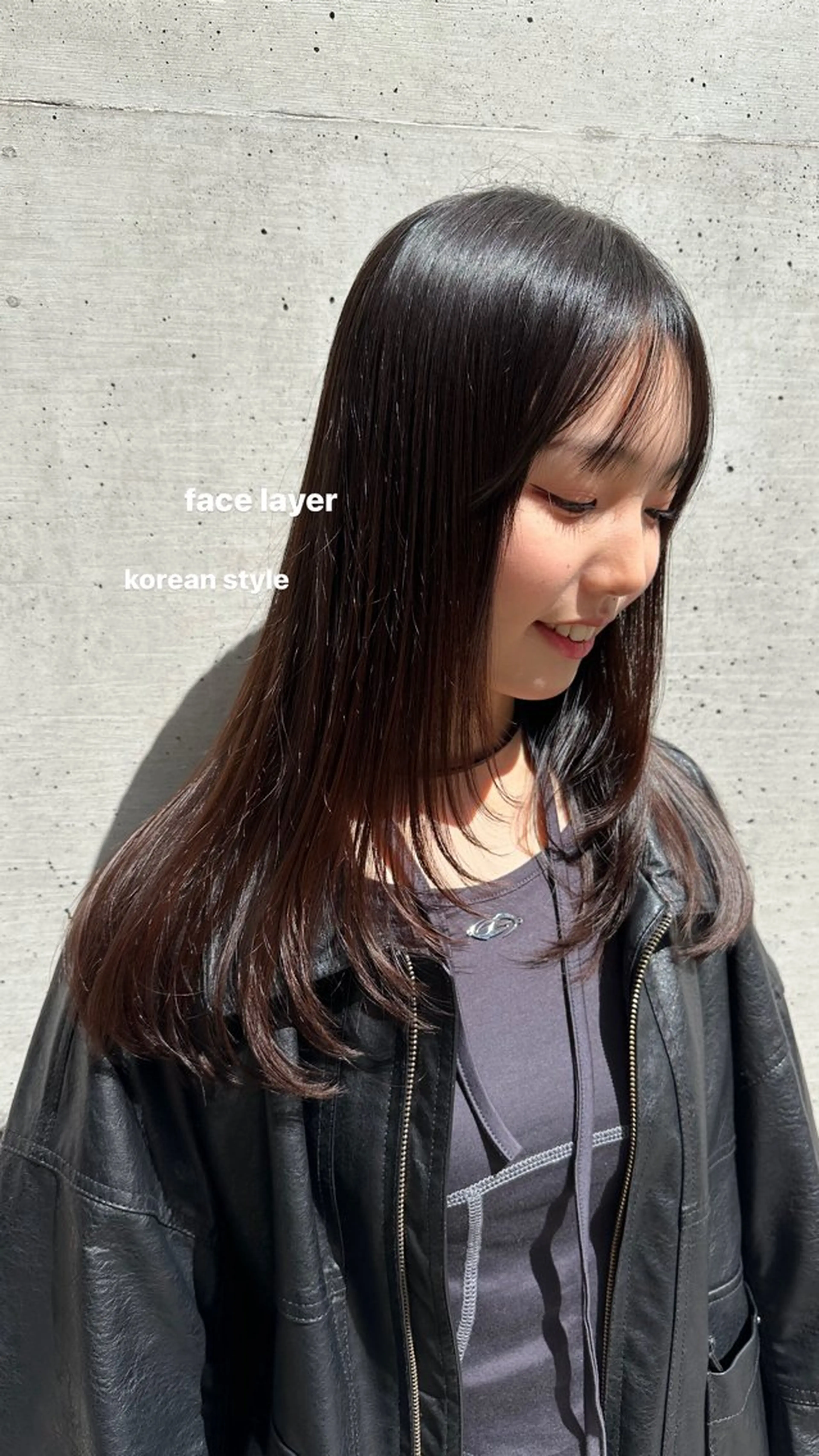 セミロング カット ヘアカラー トリートメント v-lab studio所属・韓国レイヤーカット/ 艶カラー/ noaのヘアスタイル