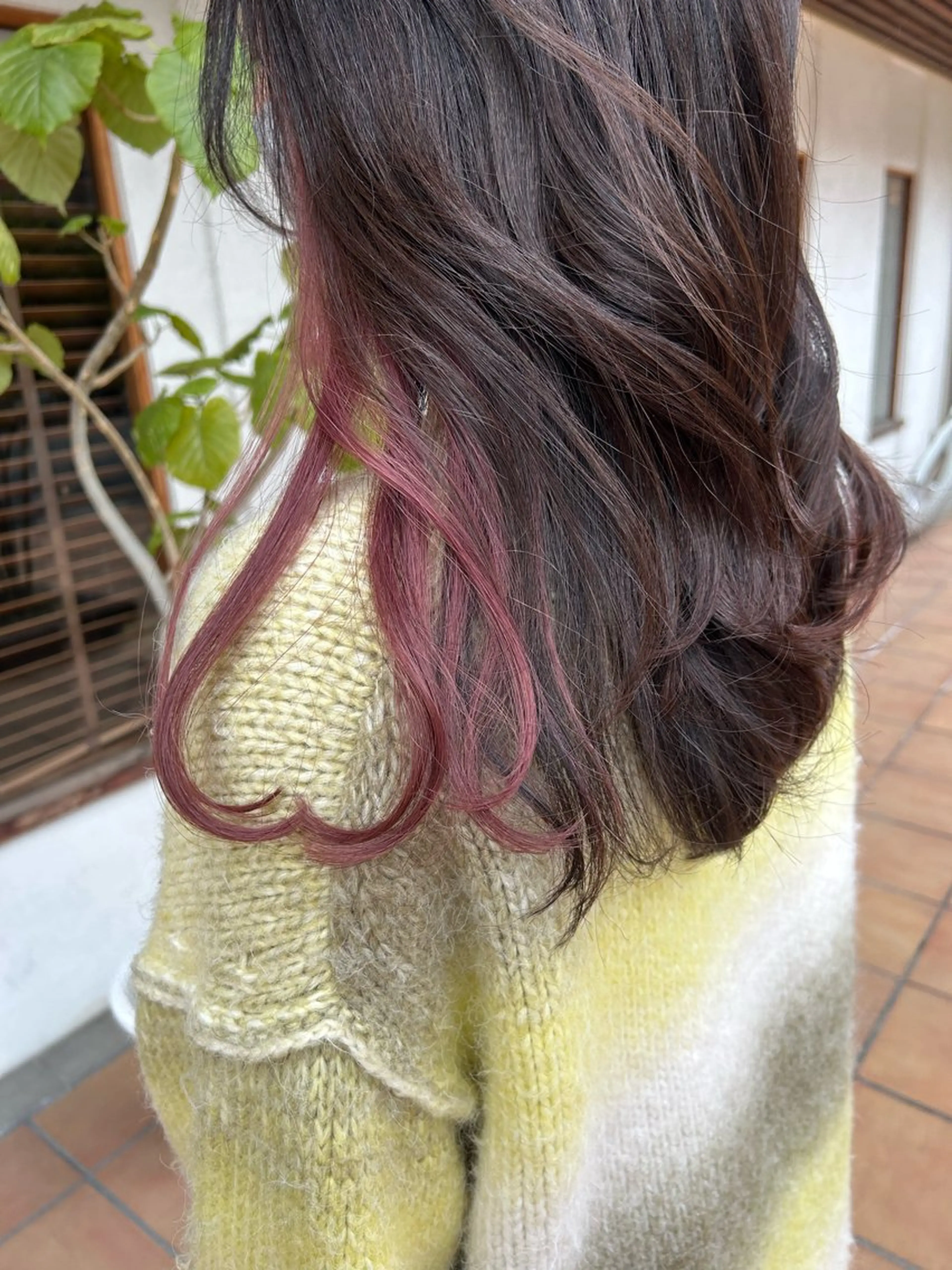 ロング カラー ヘアカラー 道添 怜奈のヘアスタイル