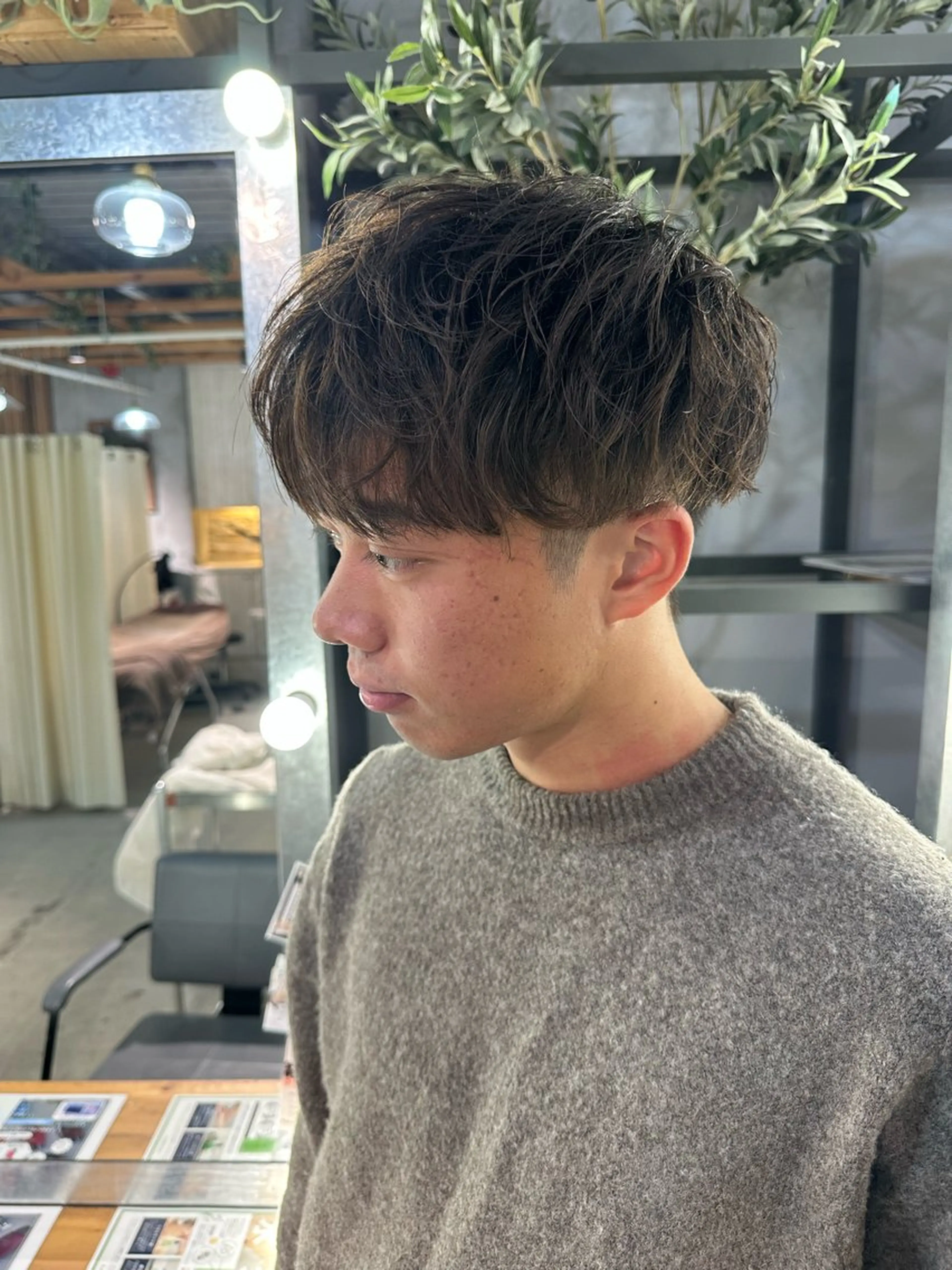 メンズ マッシュ メンズパーマ カット 溜 一太のヘアスタイル