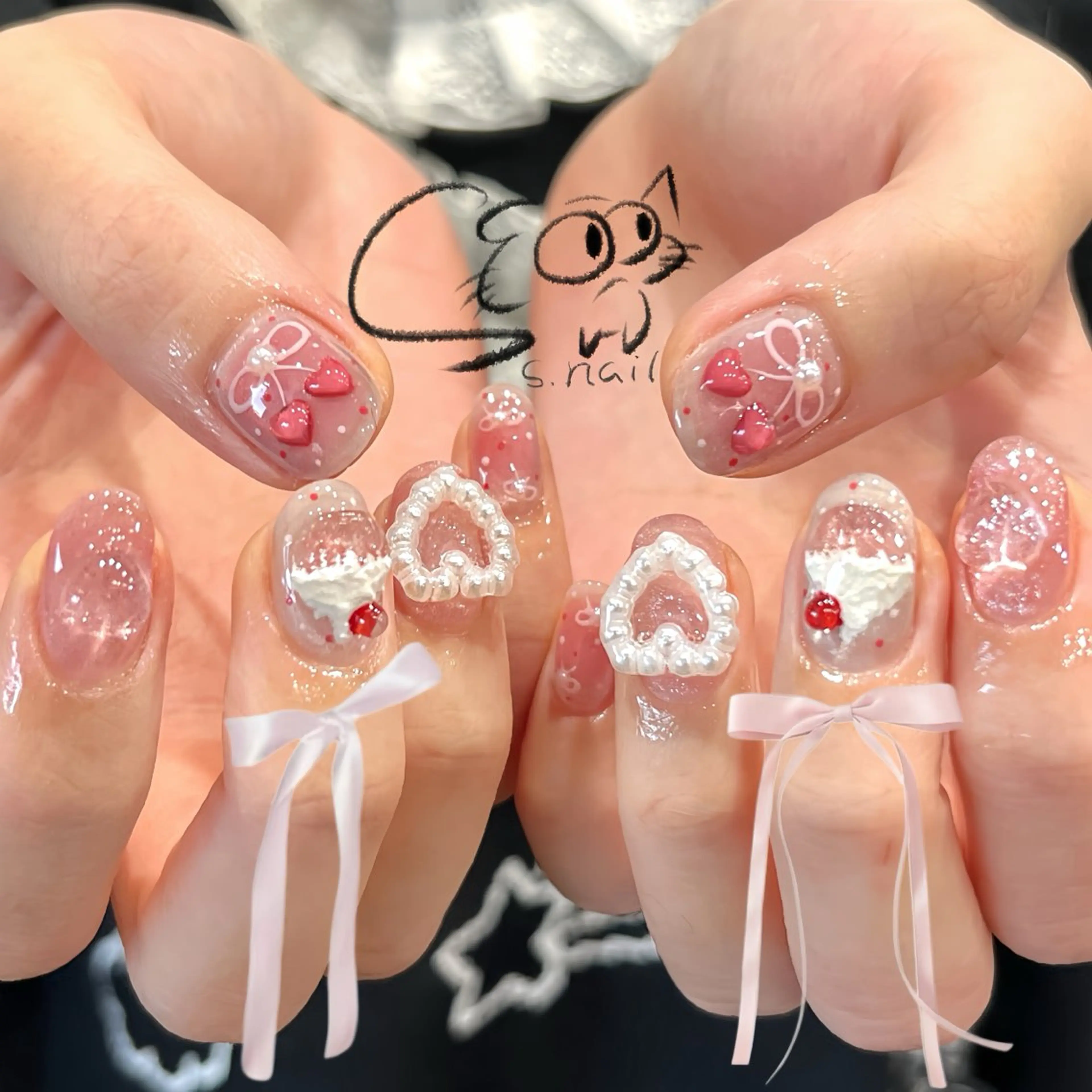ネイル アートネイル 冬ネイル ハンドネイル S.nail所属・S.nail _のネイルデザイン