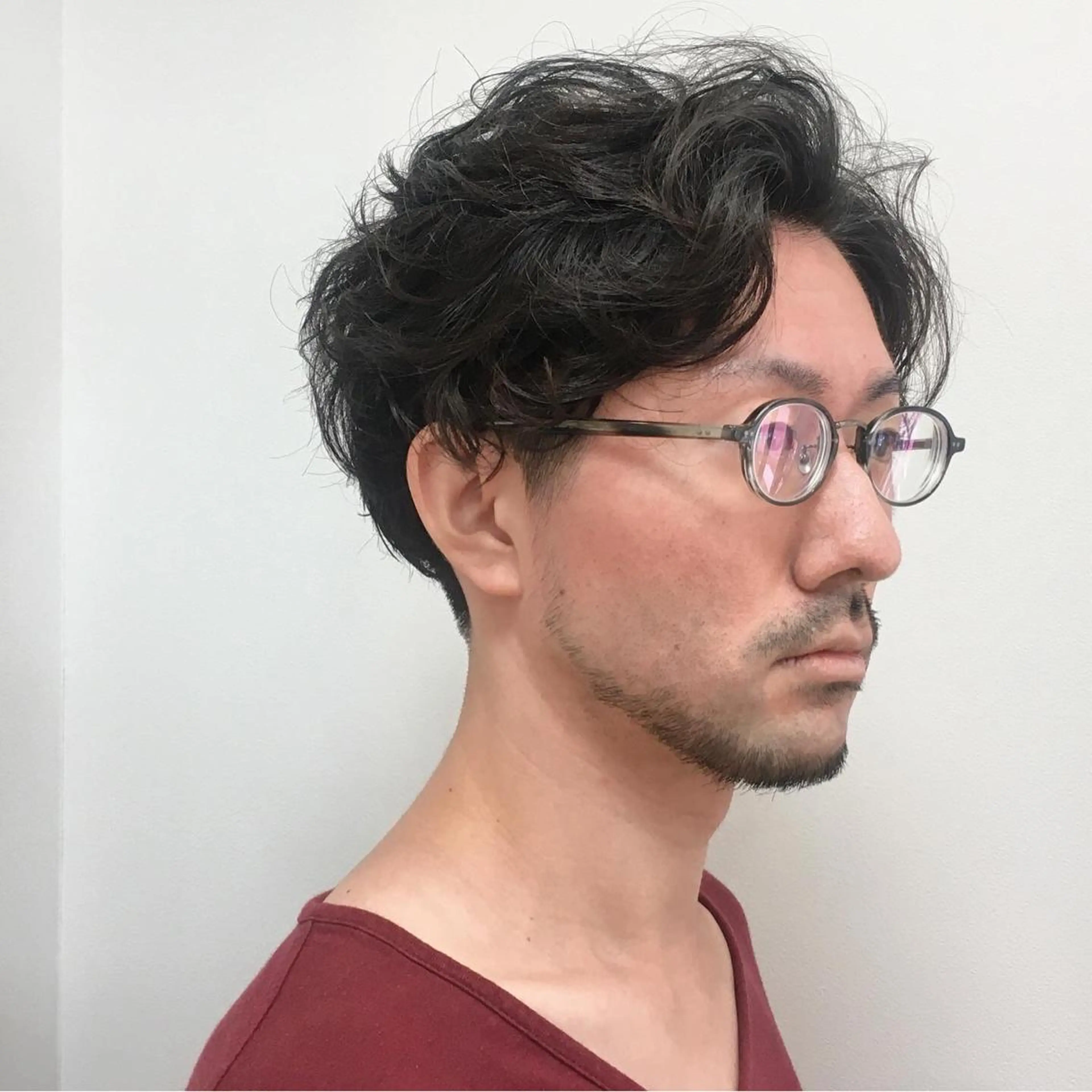 ショート パーマ メンズ メンズパーマ ニュアンスパーマ プラスト（カットモデル専用枠）所属・すごう こうへいのヘアスタイル