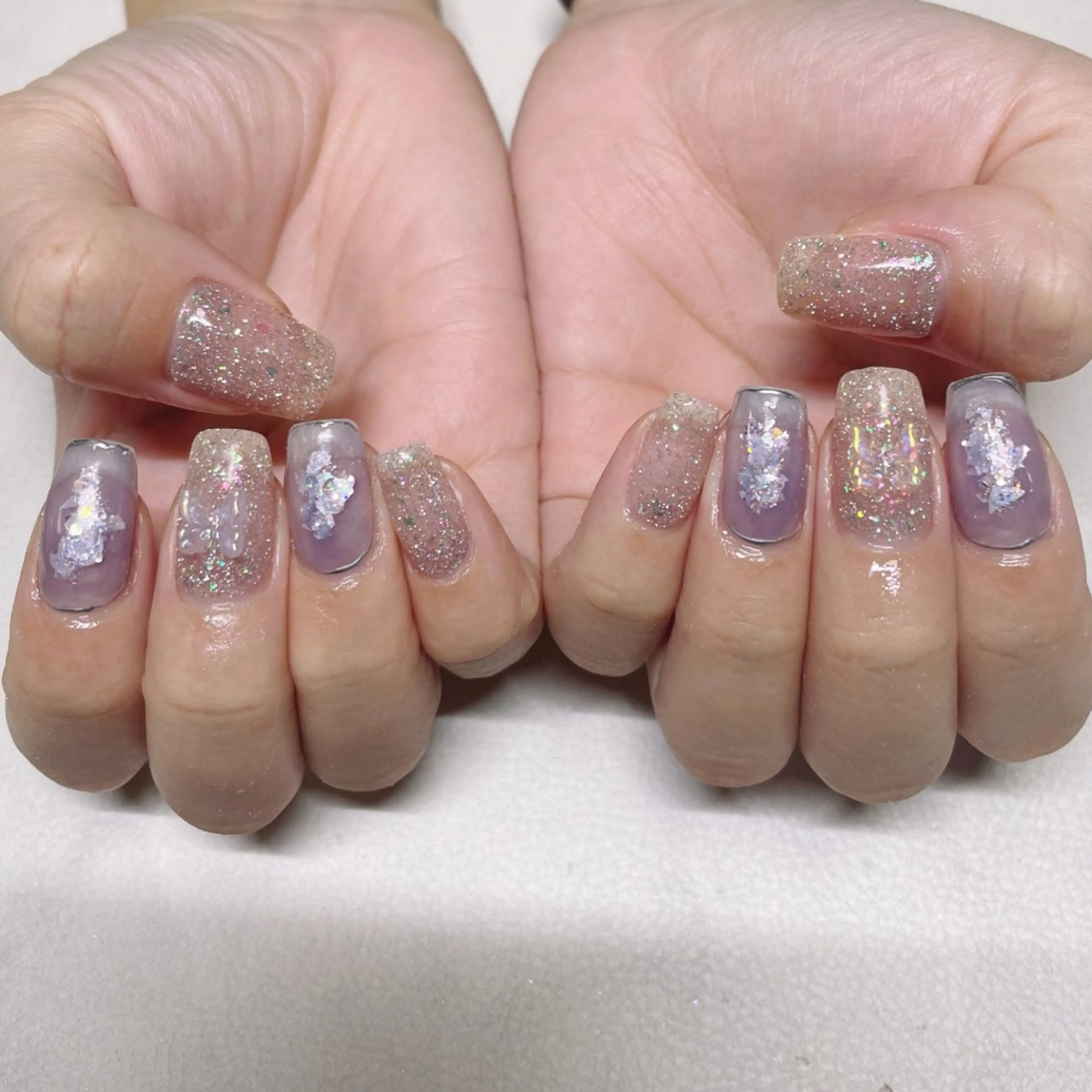 ネイル Chiara チップ長さ出しのネイルデザイン