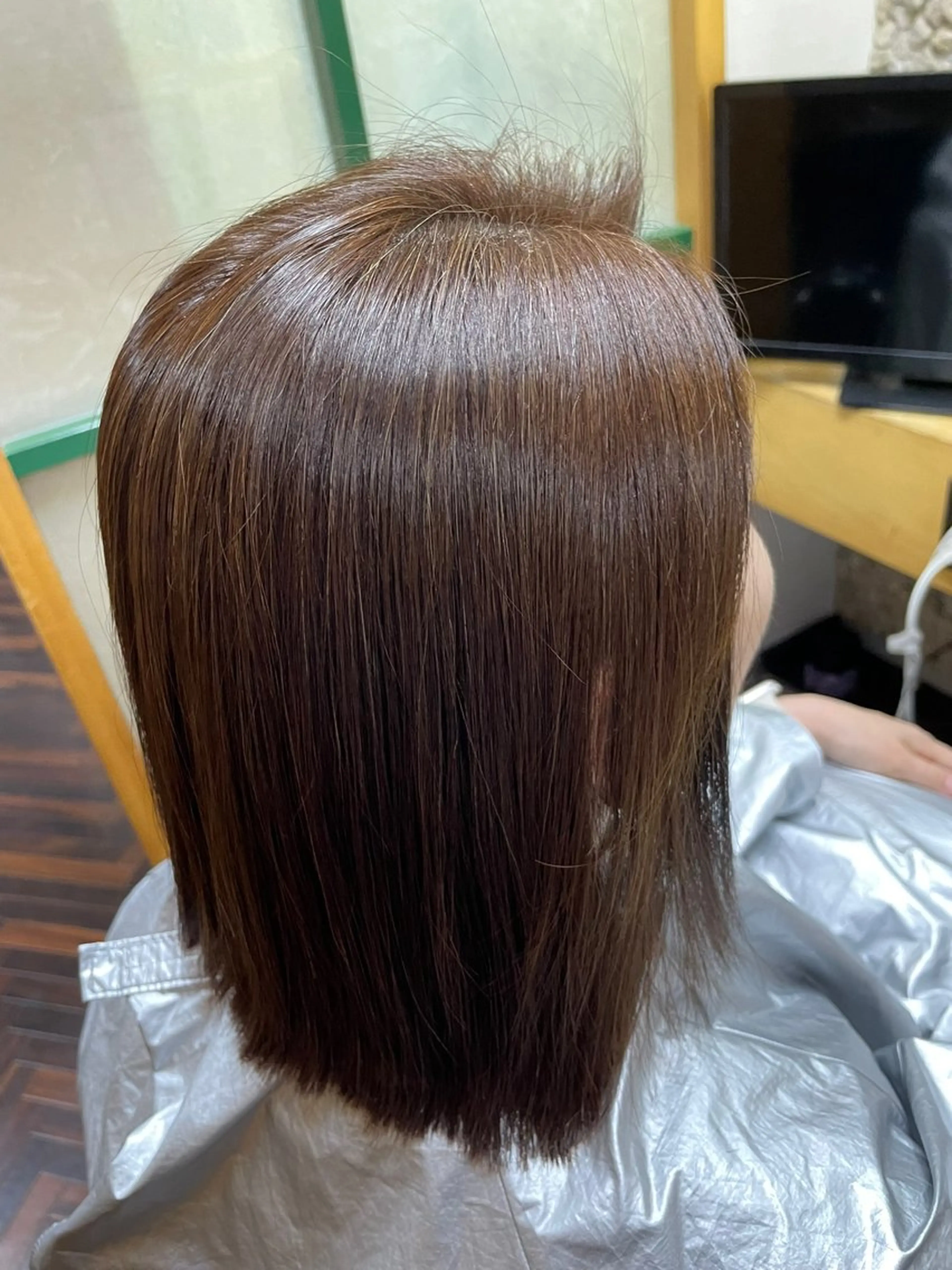 ミディアム 縮毛矯正 katae sayoriのヘアスタイル