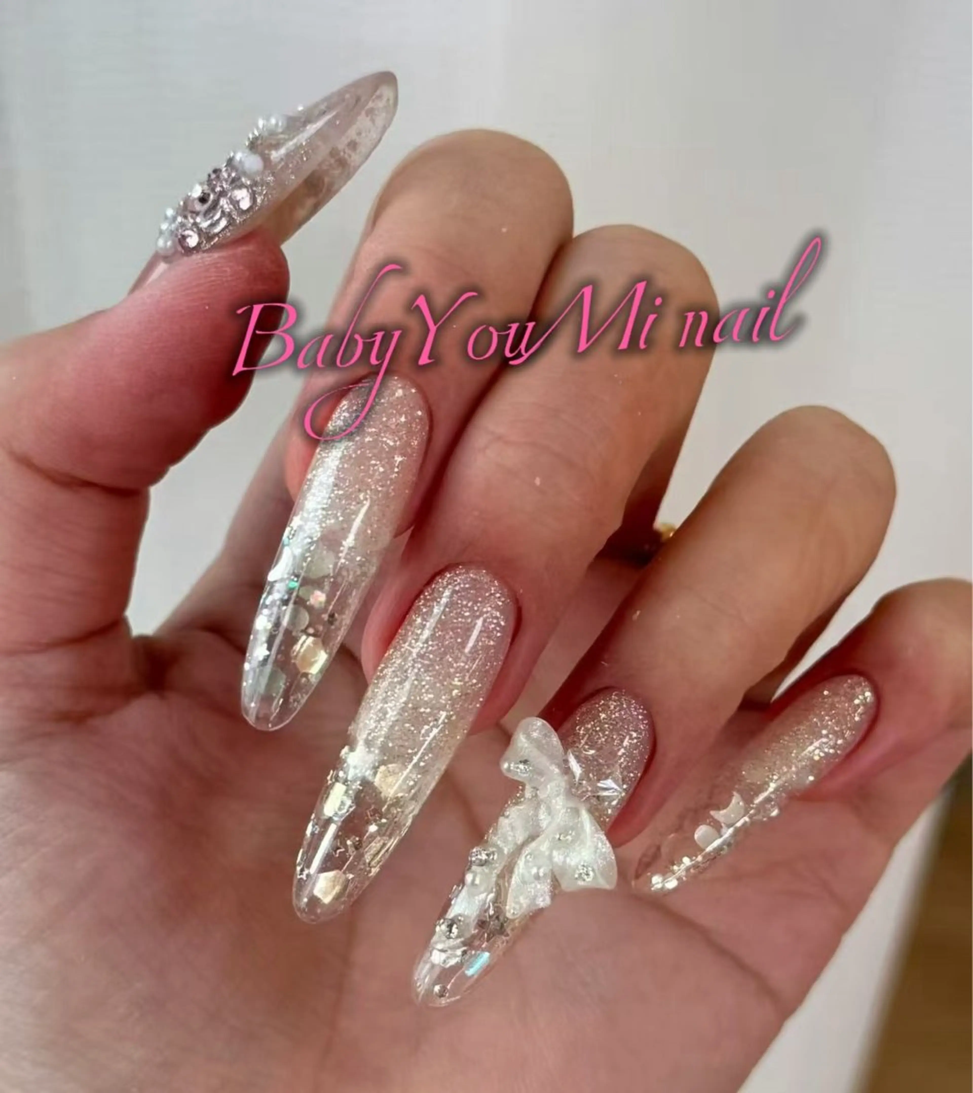 ネイル オーロラネイル 成人式 フットネイル フレンチネイル ジェルネイル ハンドネイル BabyYouMi nailのネイルデザイン