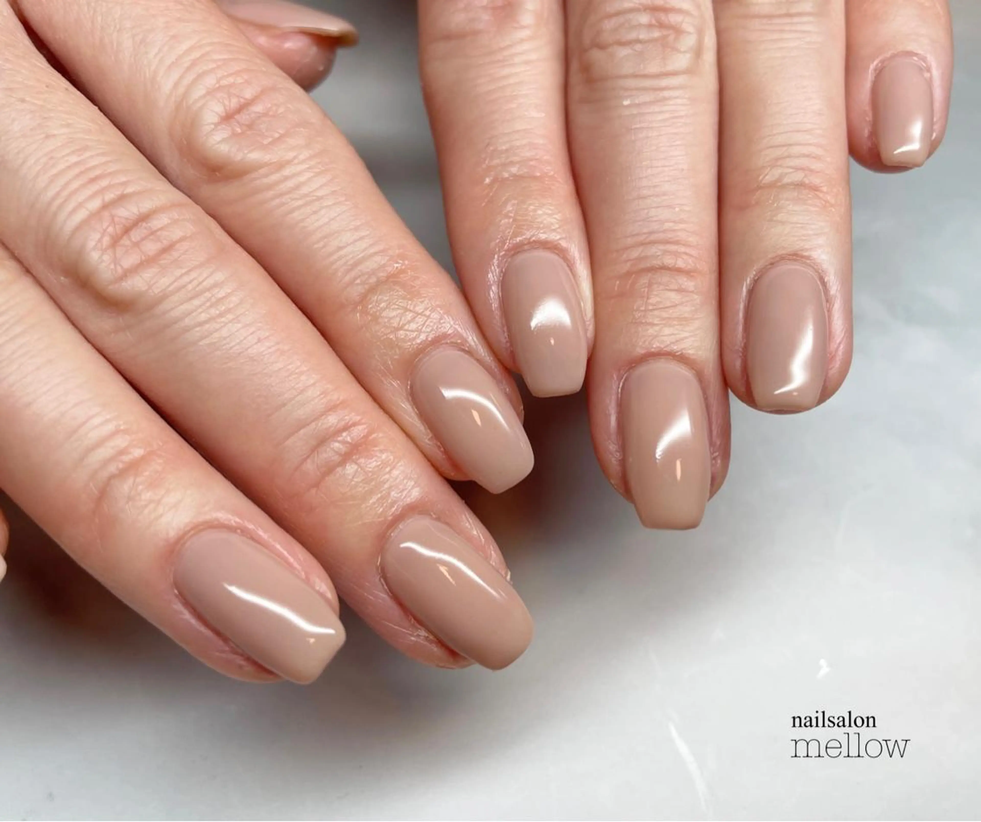 ネイル ピンク ピンクベージュ 大山 浩美のネイルデザイン