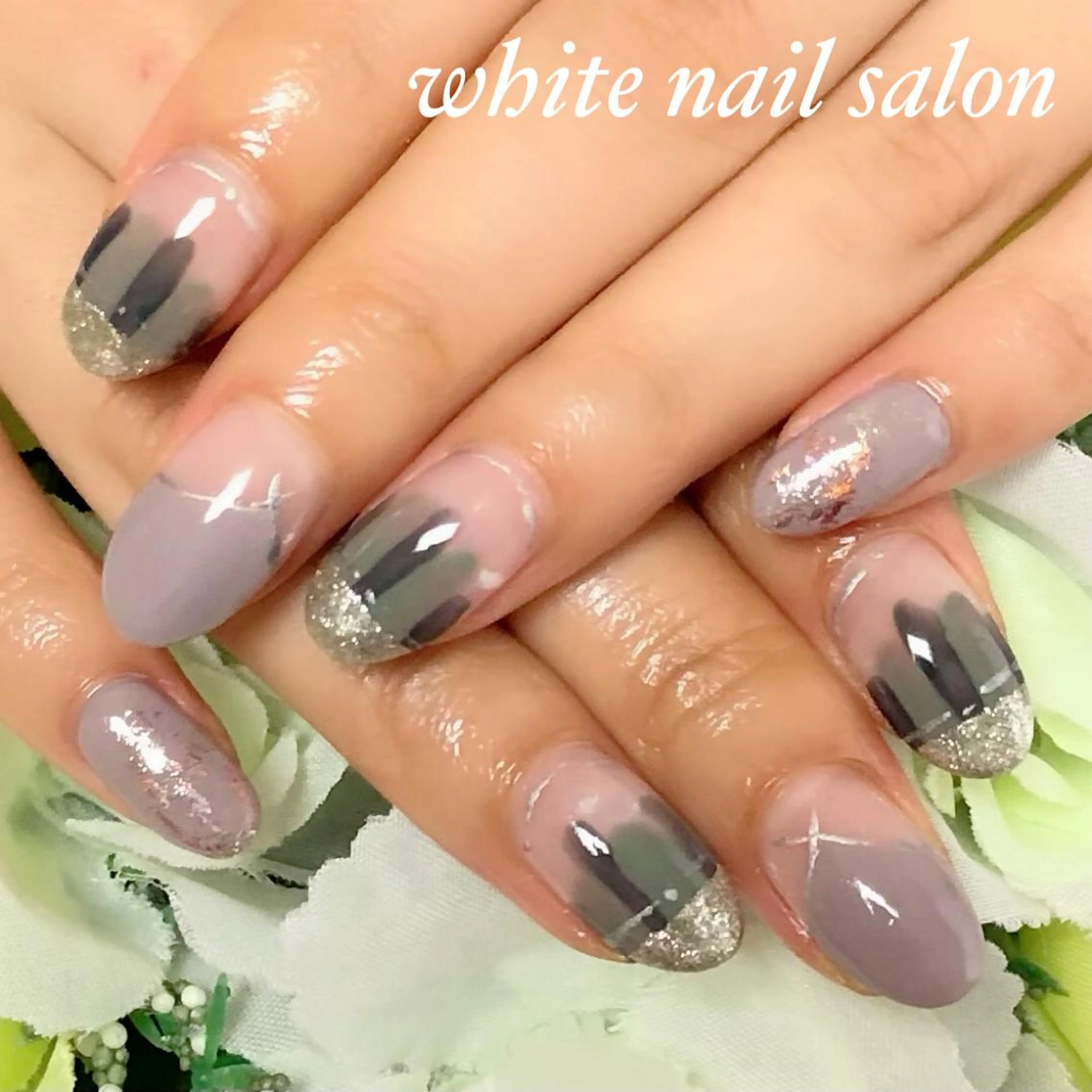 ネイル アートネイル フレンチネイル ジェルネイル ハードジェル 持ち込み ハンドネイル white nail salonのネイルデザイン