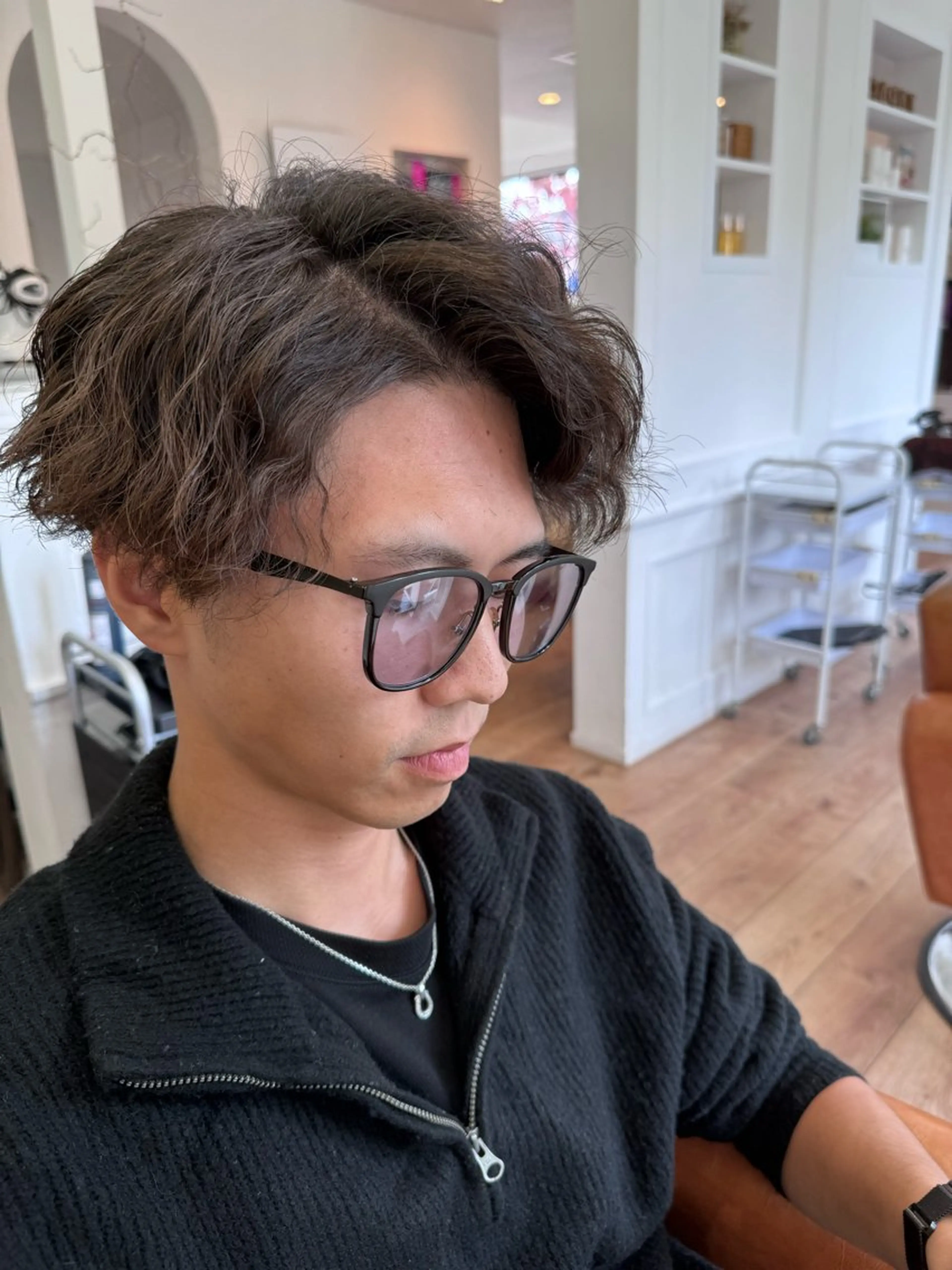 パーマ メンズ メンズパーマ カット パーマ cyan 水川和馬のヘアスタイル