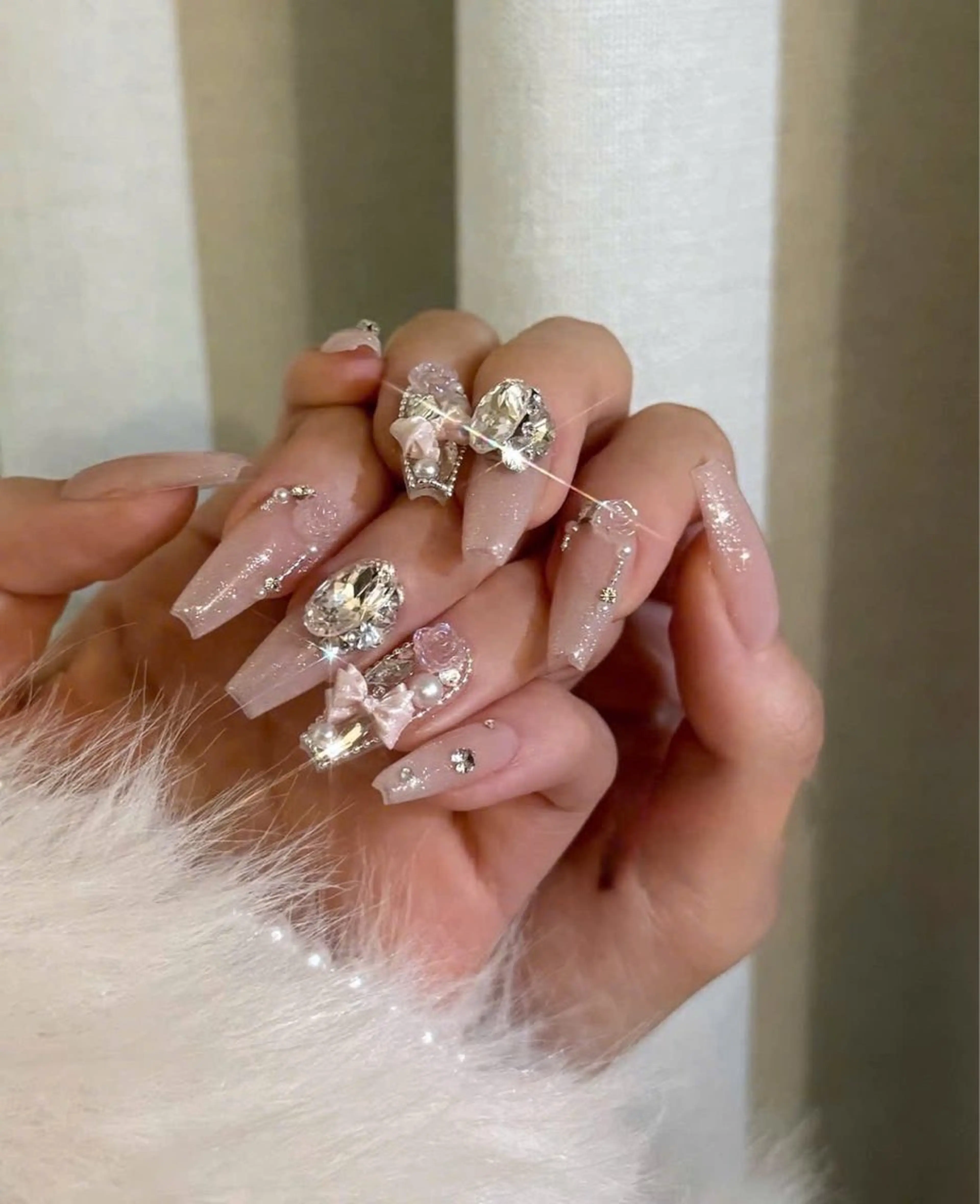 ネイル フレンチネイル キラキラネイル ミラーネイル シンプルネイル 春ネイル ハンドネイル rina nailのネイルデザイン
