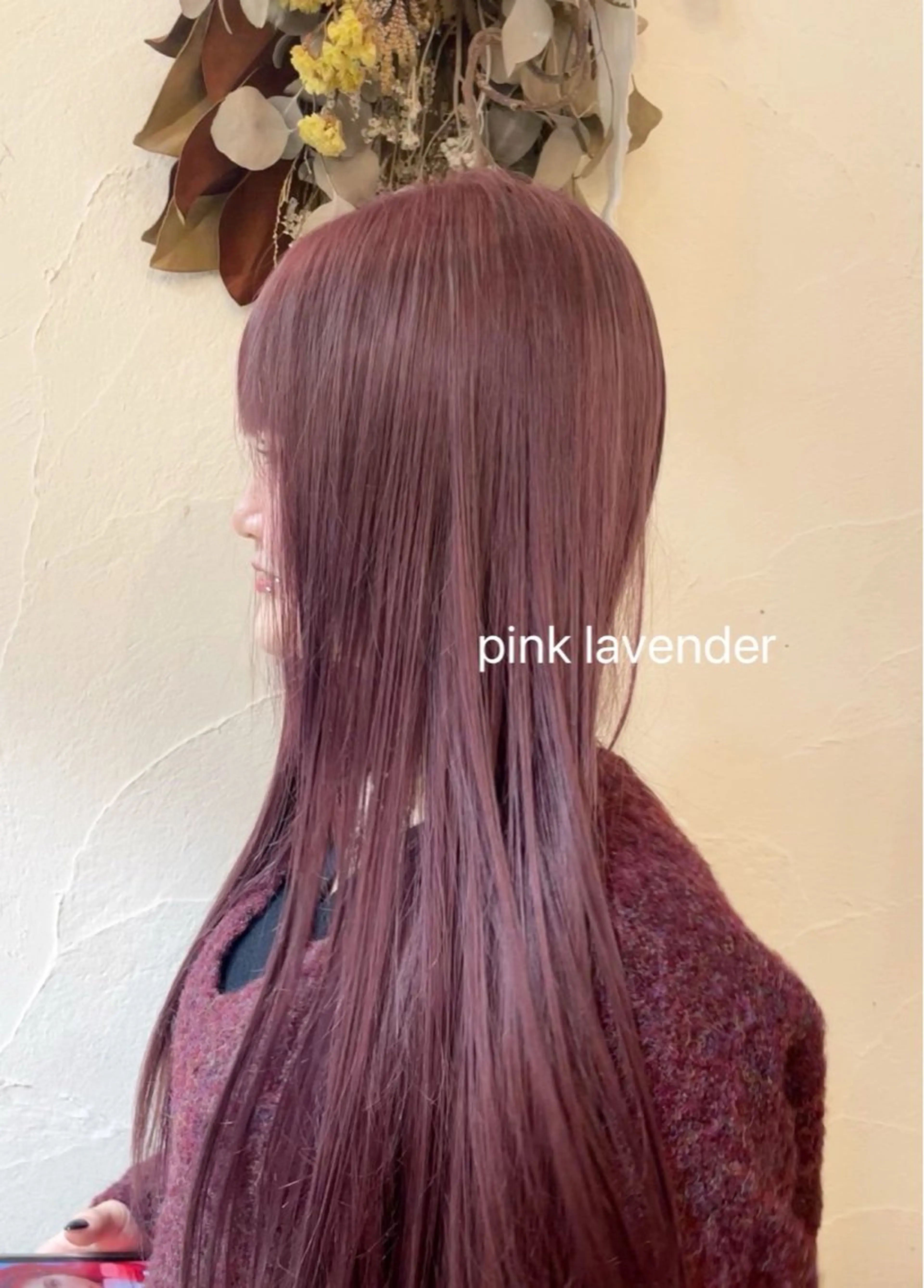 ロング カラー ヘアアレンジ ブリーチ ラベンダーカラー ピンクカラー ピンクラベンダー カット ヘアカラー Hair muse'e所属・加藤 愛鈴のヘアスタイル