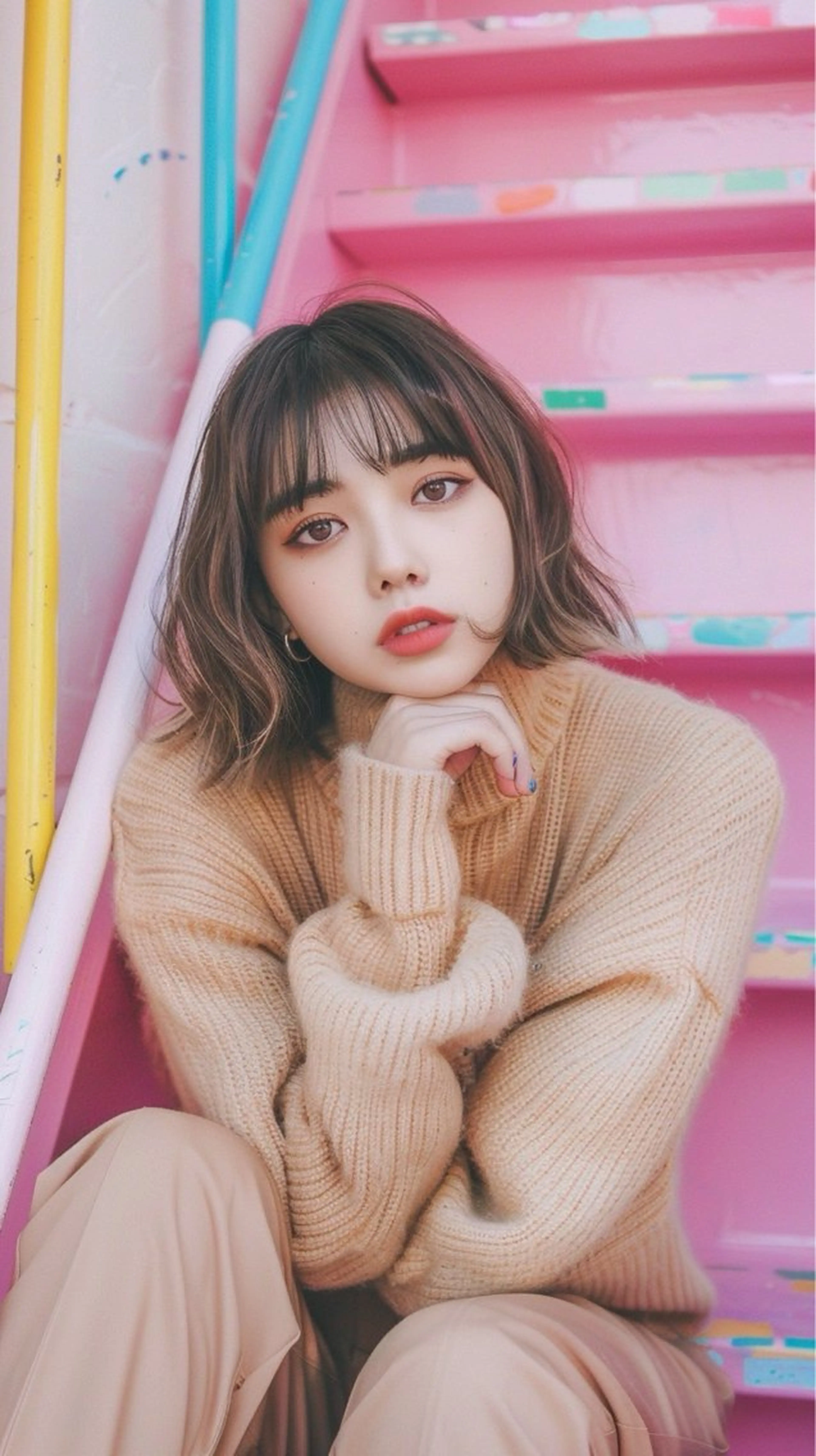 ショート 韓国風ヘア レイヤーカット 池袋/カラー特化🎨 ロング料金なし🩵のヘアスタイル