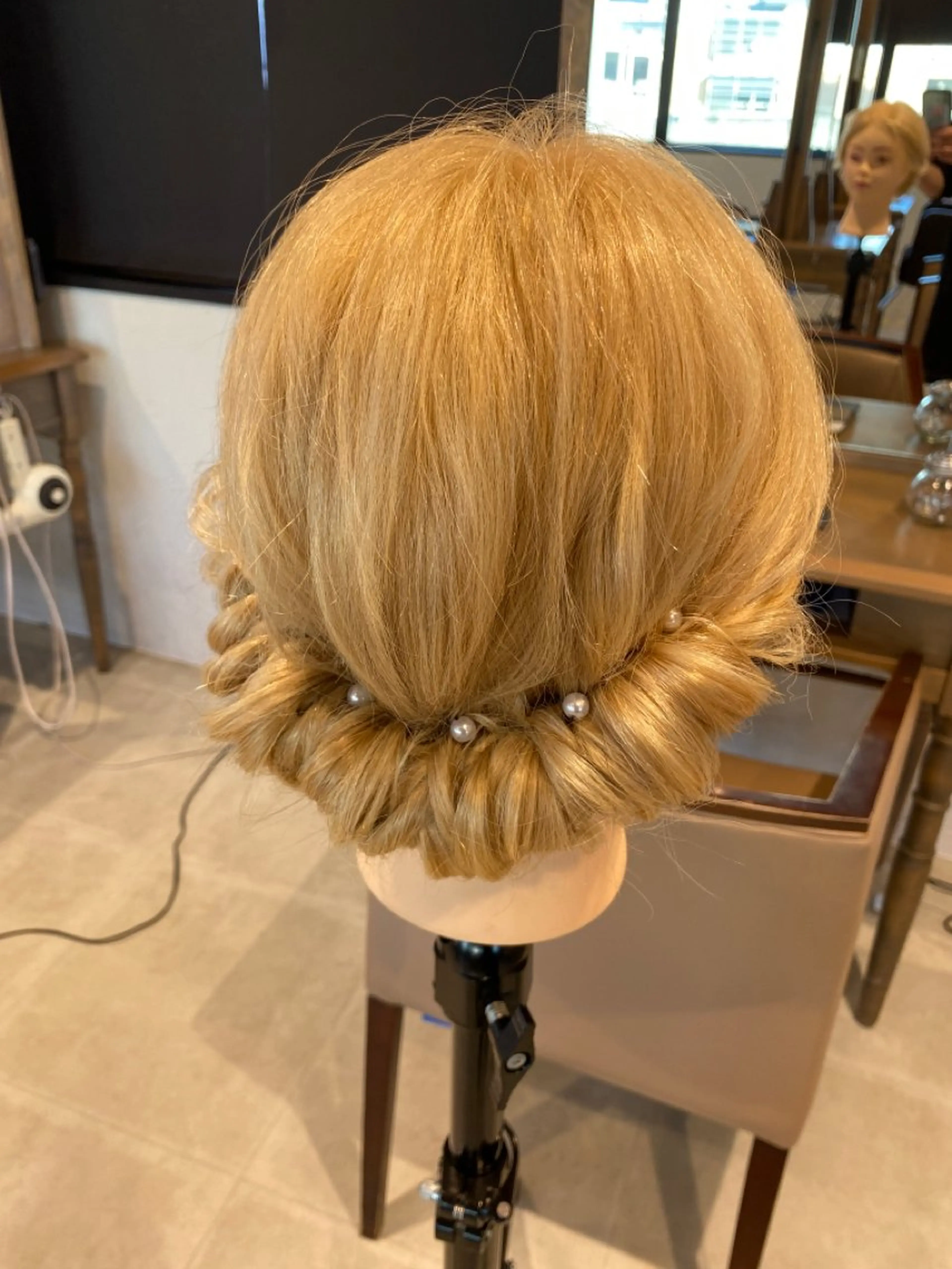 ミディアム ヘアセット ブリーチなしWカラー /酸性ストレート河本のヘアスタイル