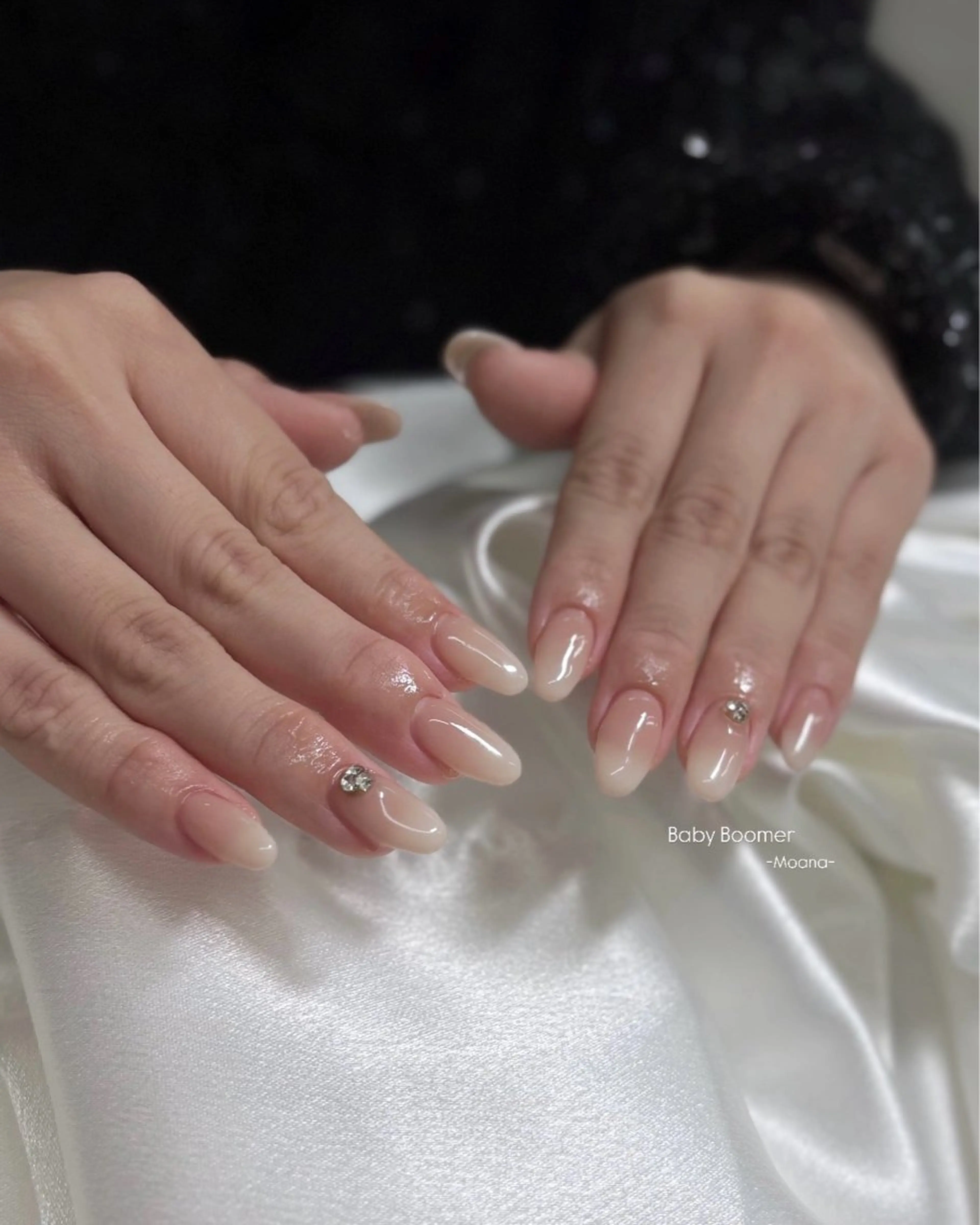 ネイル グラデーション 韓国ネイル オフィスネイル ピンク シンプルネイル ハンドネイル Moana nail Hiyoriのネイルデザイン