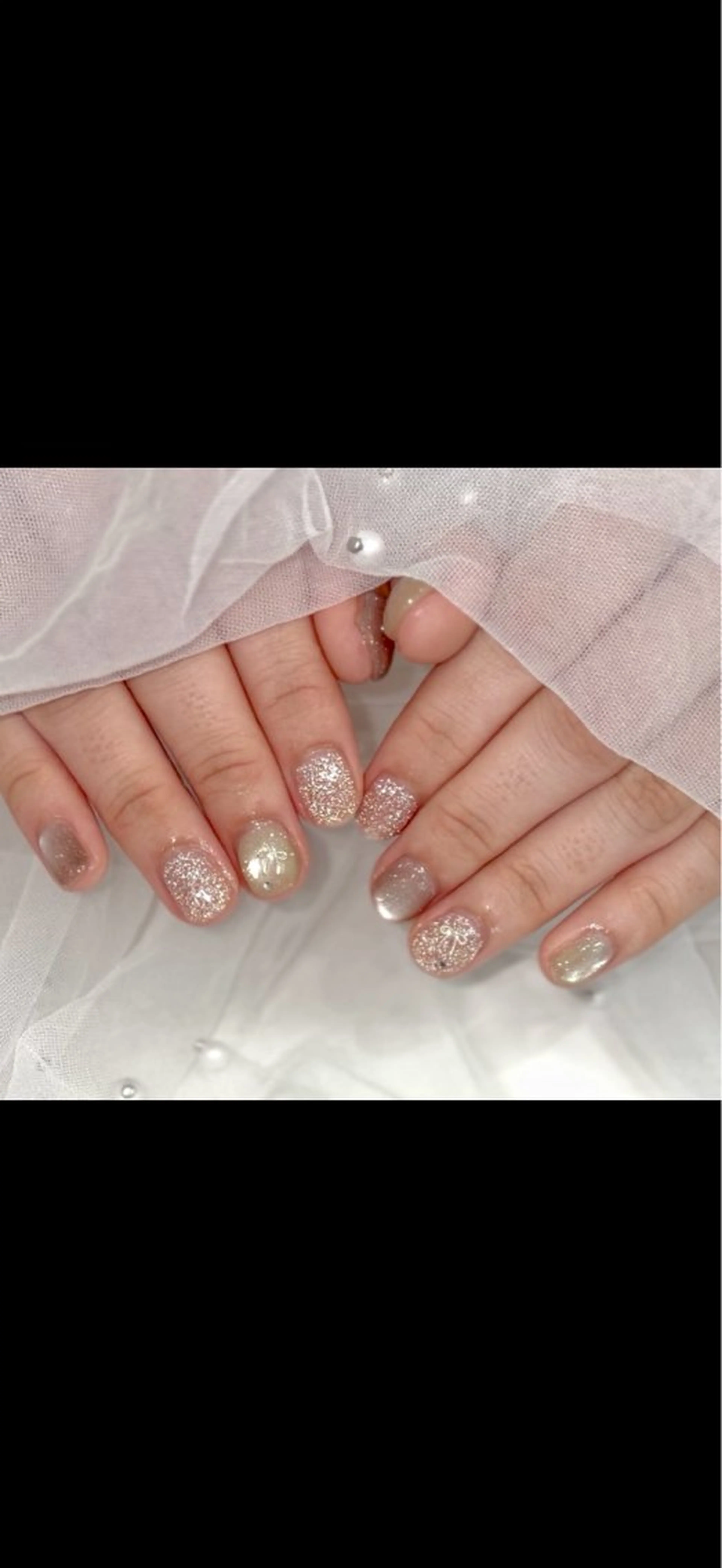 ネイル フラッシュネイル マグネットネイル 持ち込み ショートネイル Total Beauty Salon  Bear所属・Salon Bear Chiiのネイルデザイン