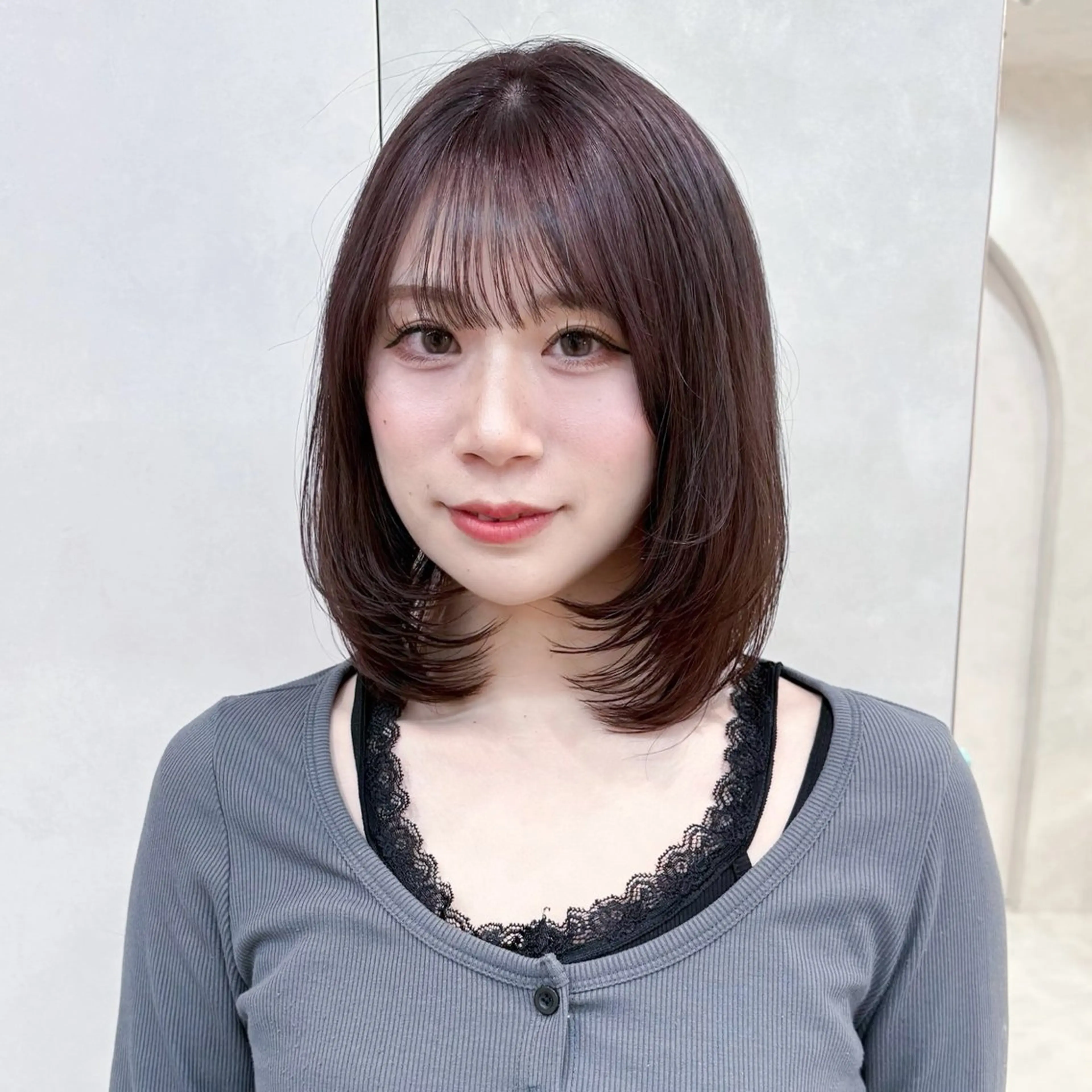 ミディアム ミディアムレイヤー レイヤーカット 韓国レイヤー／似合わ せ／nazuna🩵のヘアスタイル