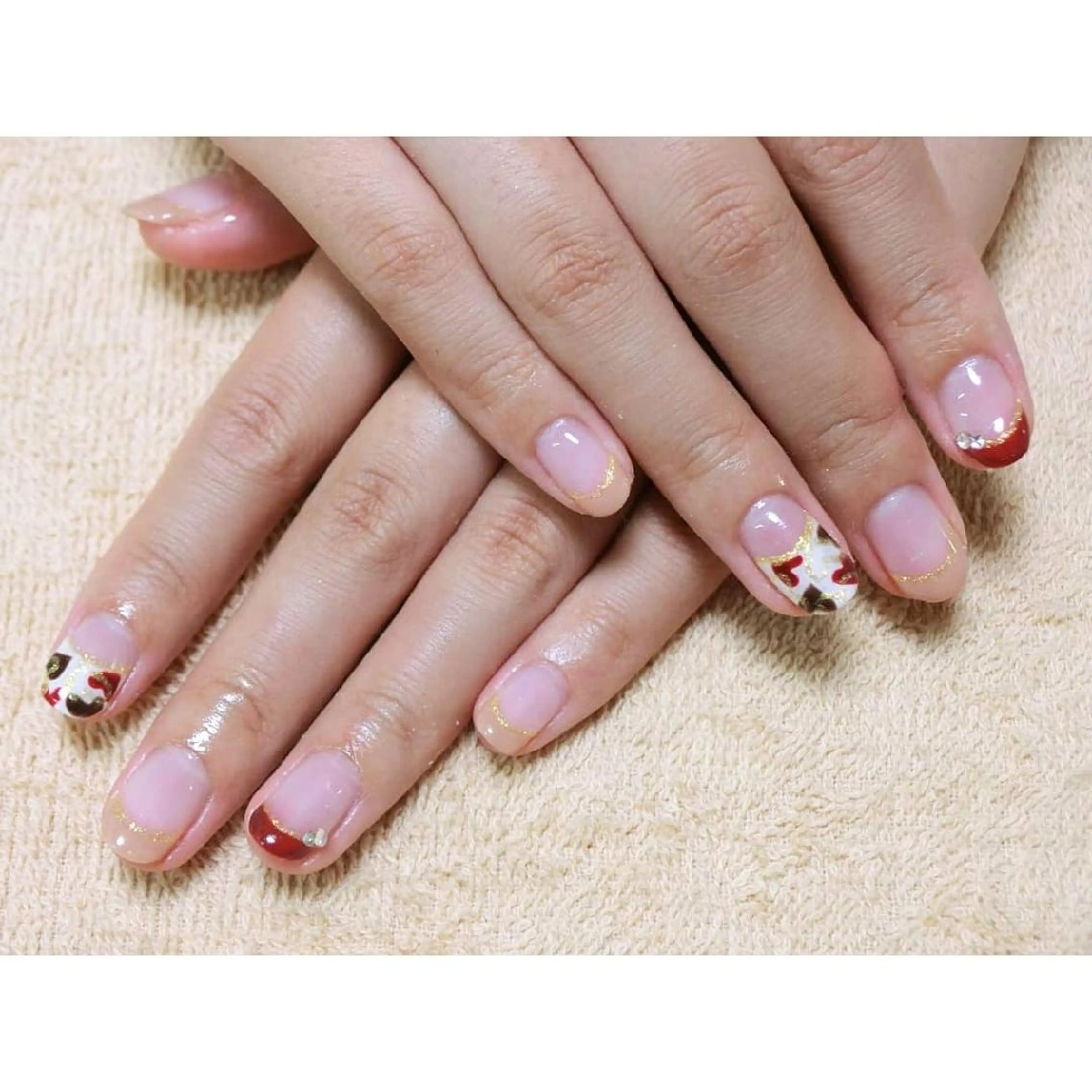 ネイル 痛ネイル/ワンホン/ フィルイン/長さだしのネイルデザイン