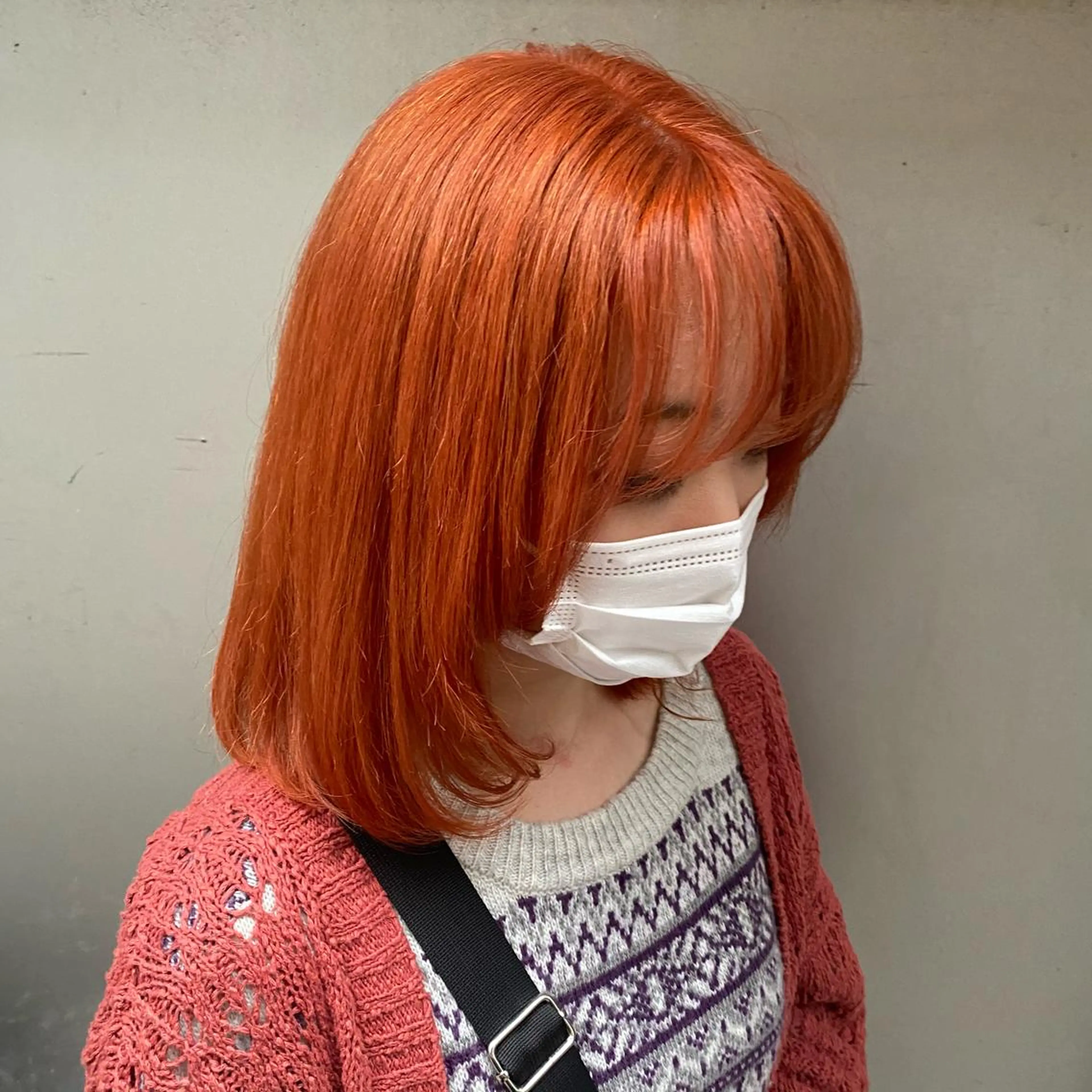 ミディアム カラー オレンジ LATTE所属・𝑺𝒂𝒌𝒊 🩶マンツーマン施術のヘアスタイル