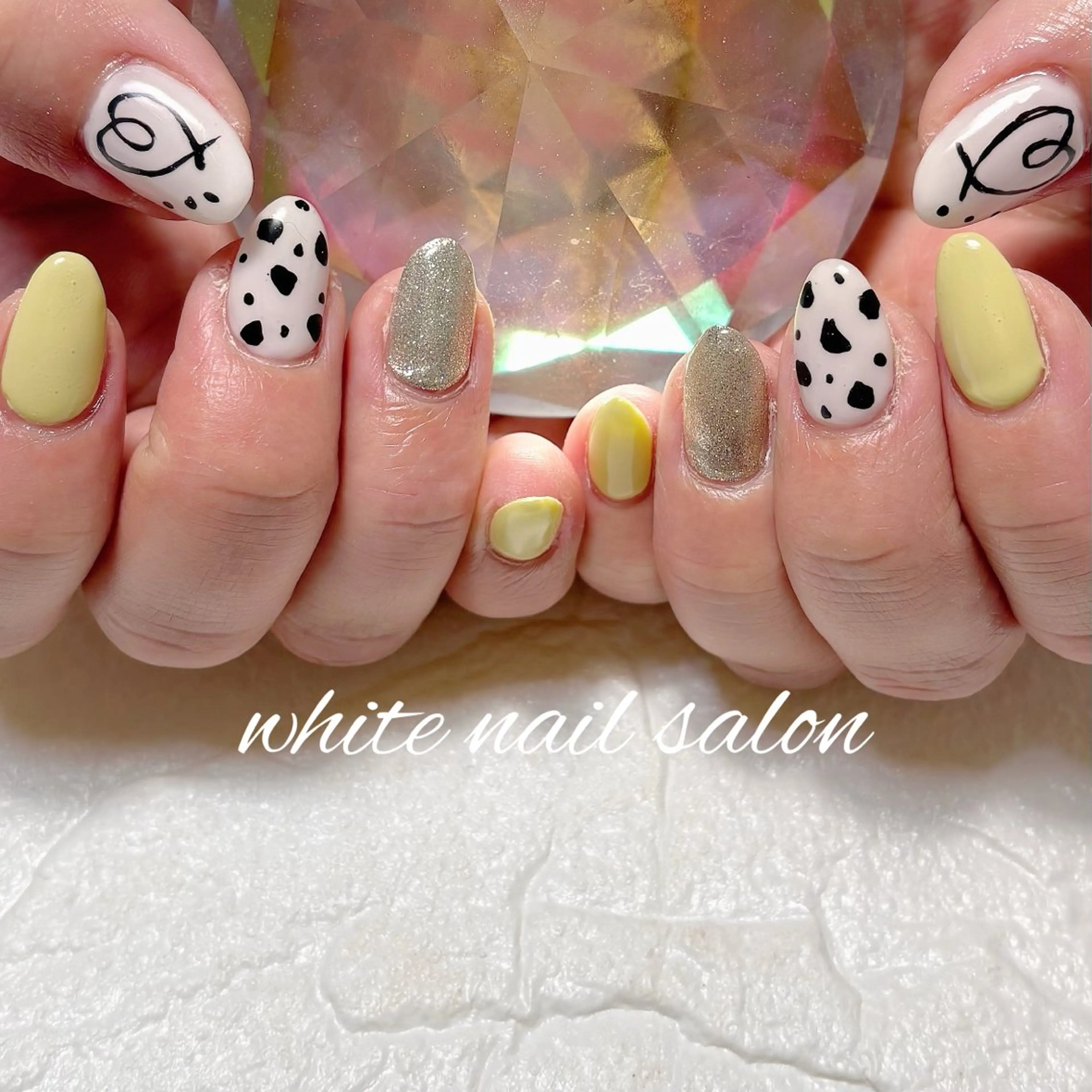 ネイル フットネイル ラメ(グリッター) ハンドネイル white nail salonのネイルデザイン