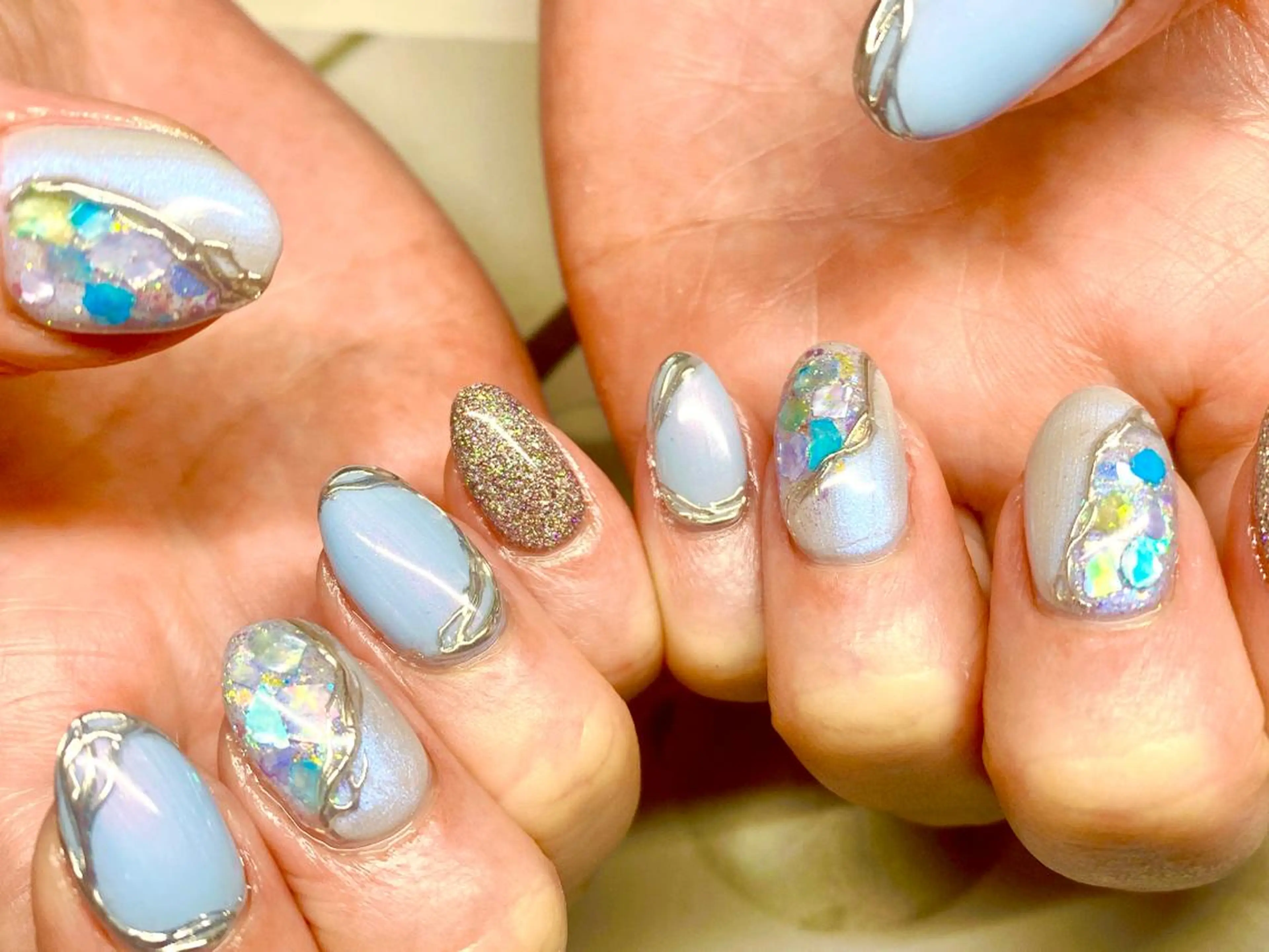 ショート ハンドネイル NAILSALON 🍔Timna🍟のネイルデザイン