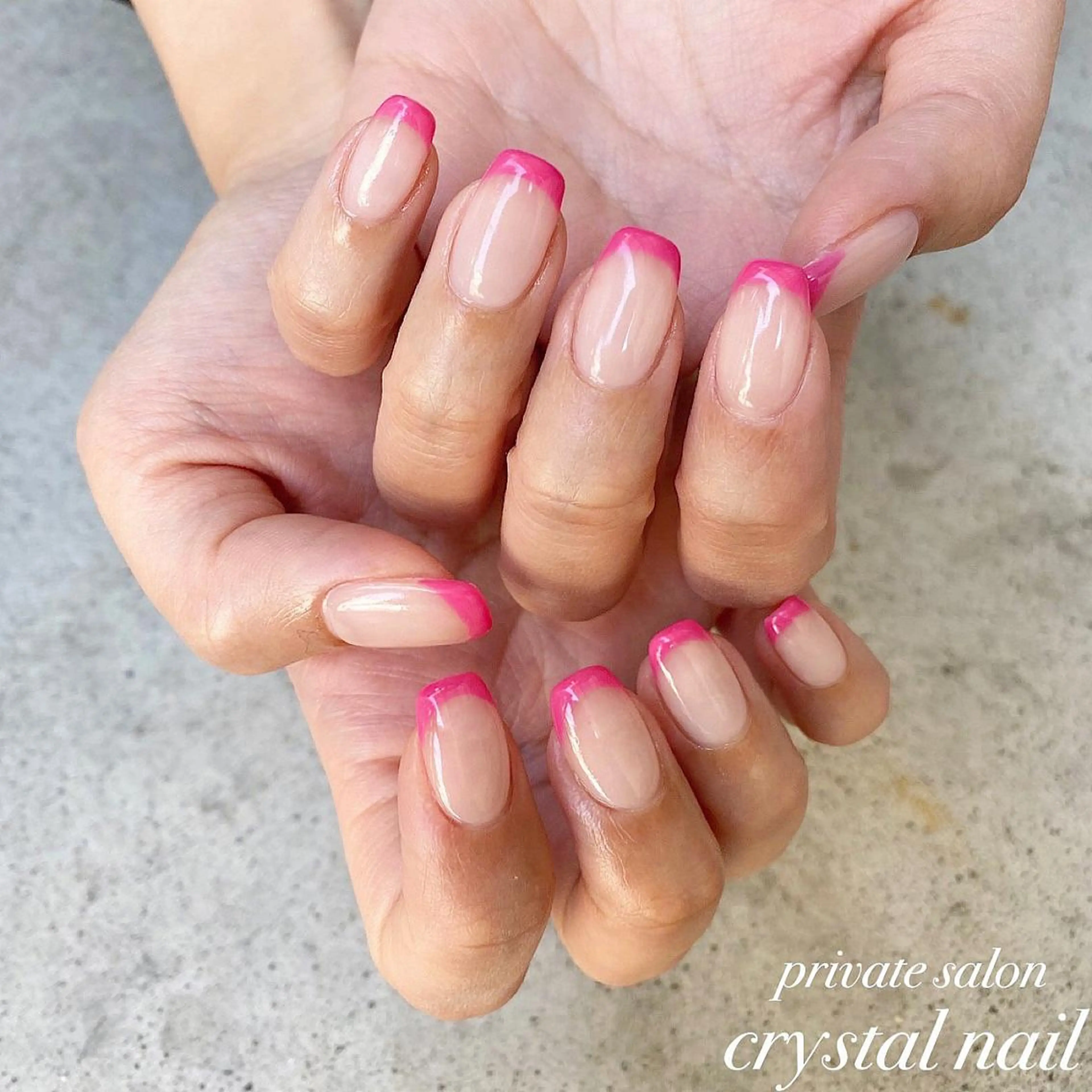 【オフ無し】シンプルフレンチネイル💗下のカラーはクリアのみになります！ガラス、バーチャル、ミラーフレンチは＋500円。の写真