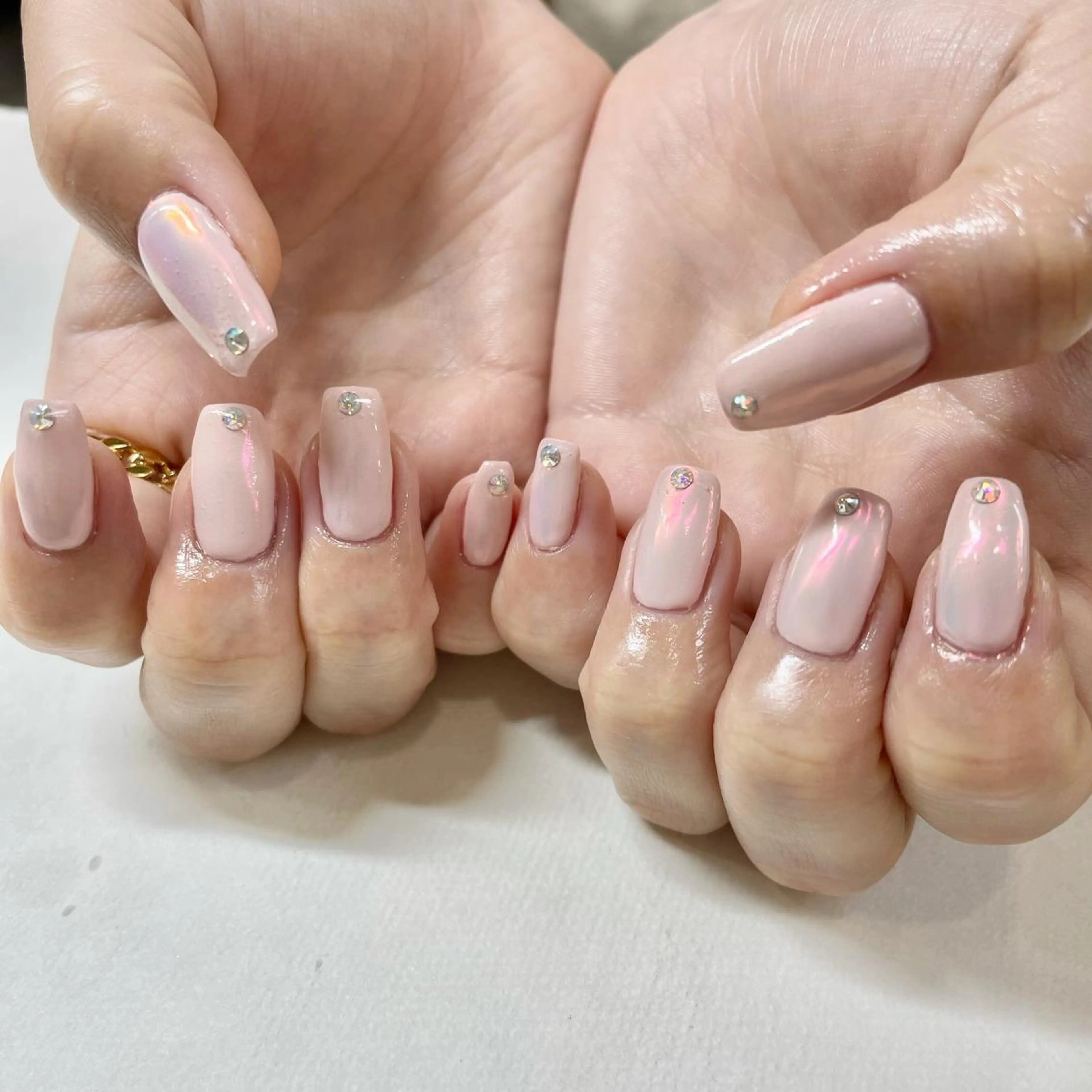 ネイル オーロラネイル シンプルネイル ストーンネイル 🎀AYAKO 🎀中韓ネイルのネイルデザイン