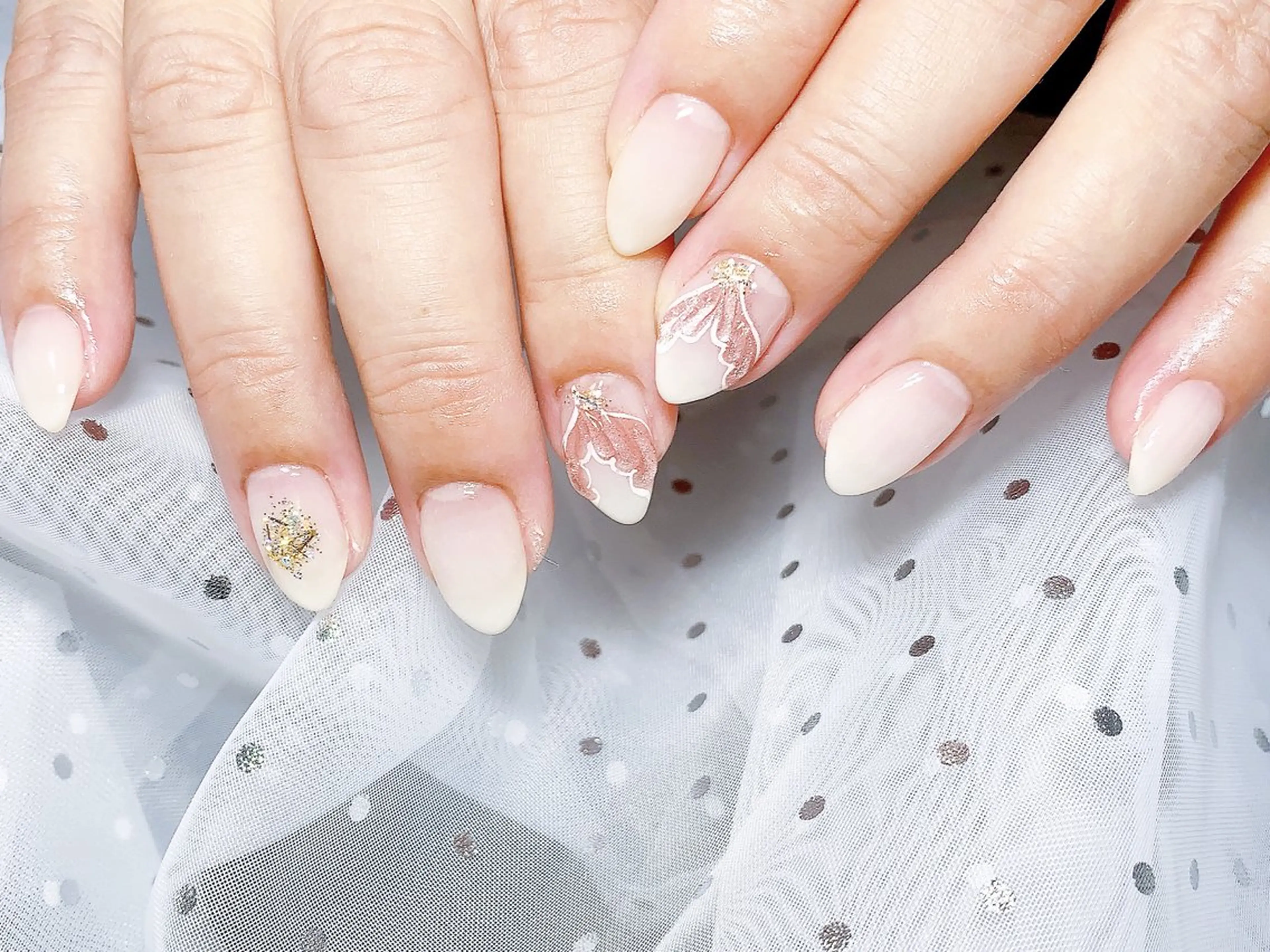 ネイル アートネイル クリアネイル ぷっくりネイル ハンドネイル nail salon M'U【エムユー】のネイルデザイン