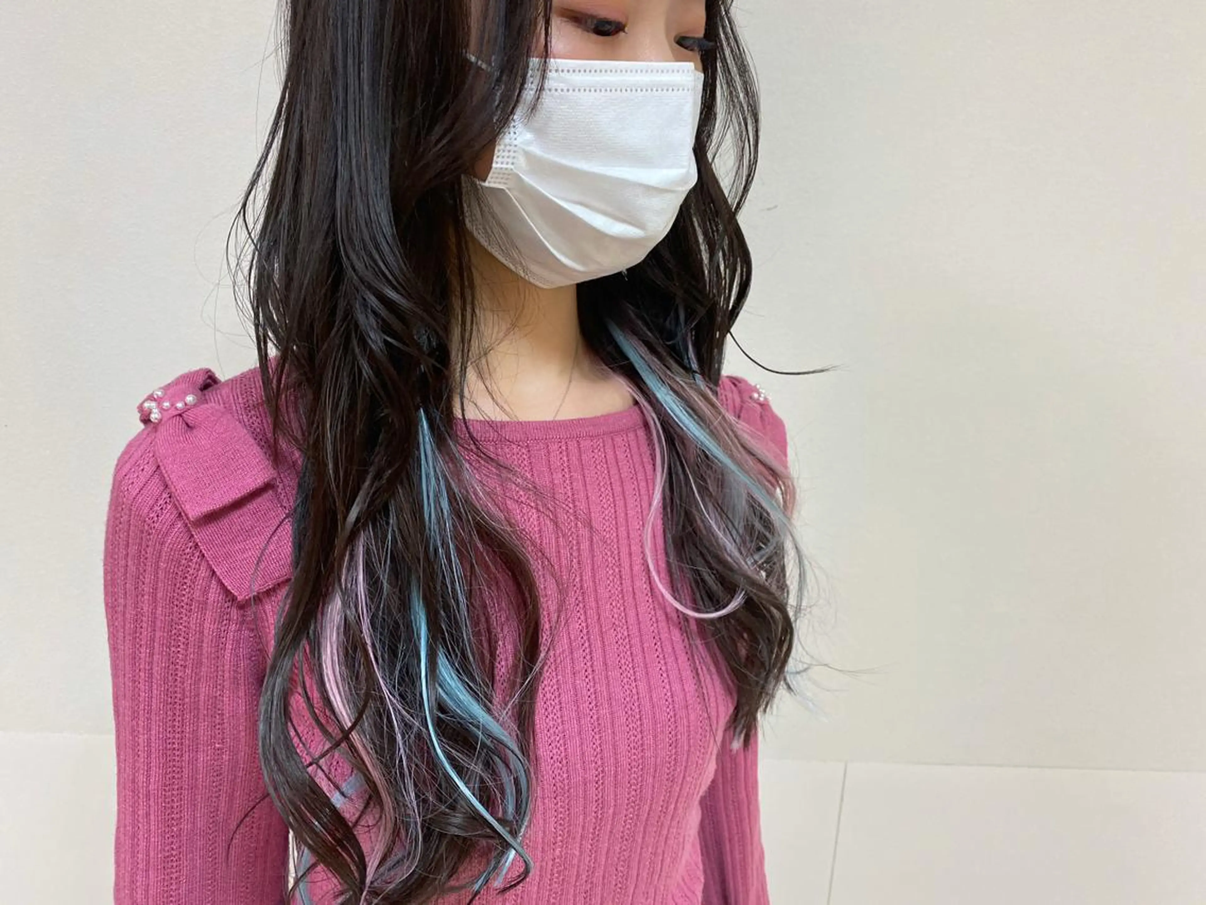 ロング カラー ヘアアレンジ シールエクステ ブルーカラー ピンクカラー エクステ enurk店 🍋 丸谷みく♥のその他イメージ