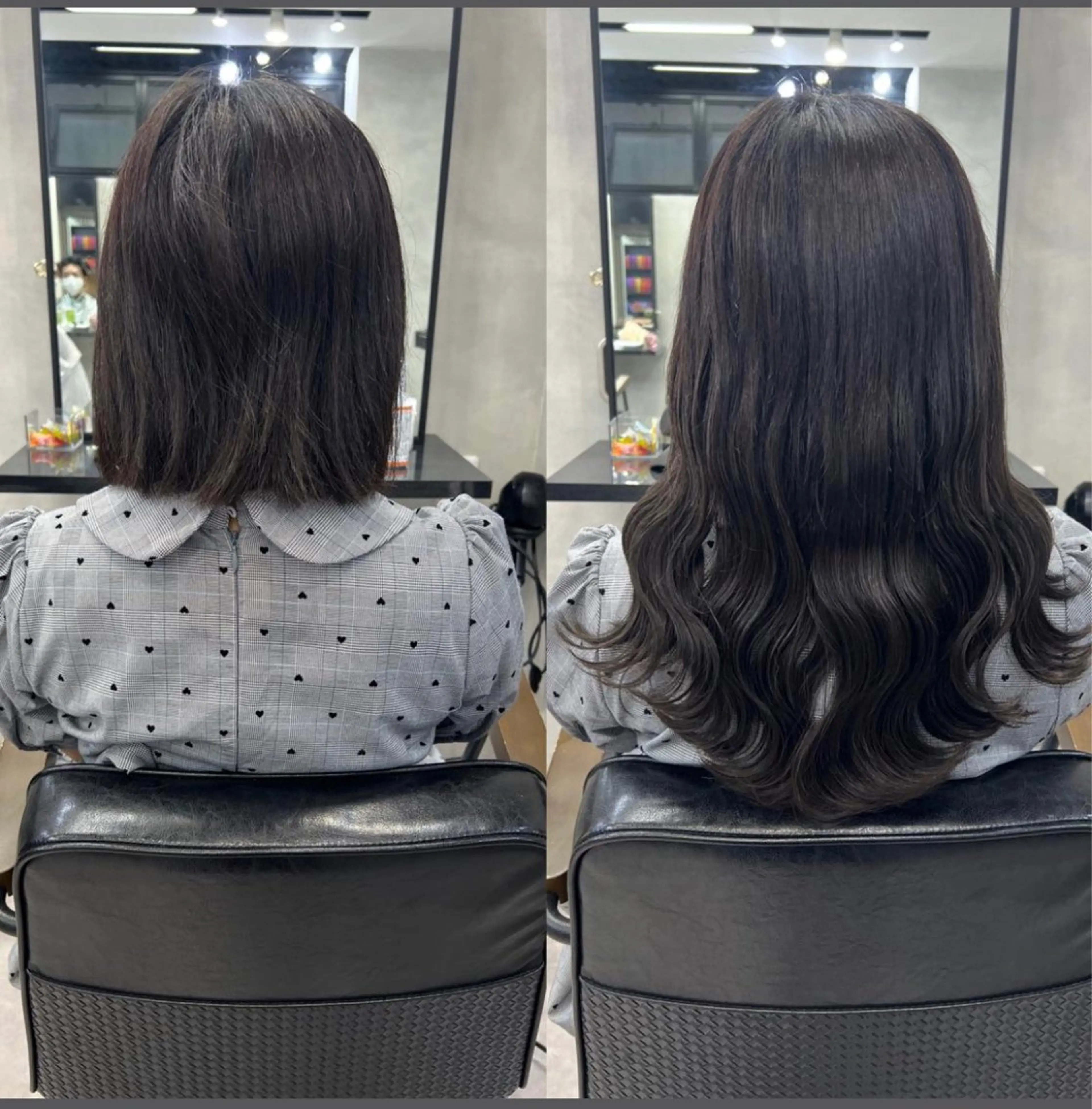 ミディアム エクステ 濱川響太レディース カットモデルのヘアスタイル