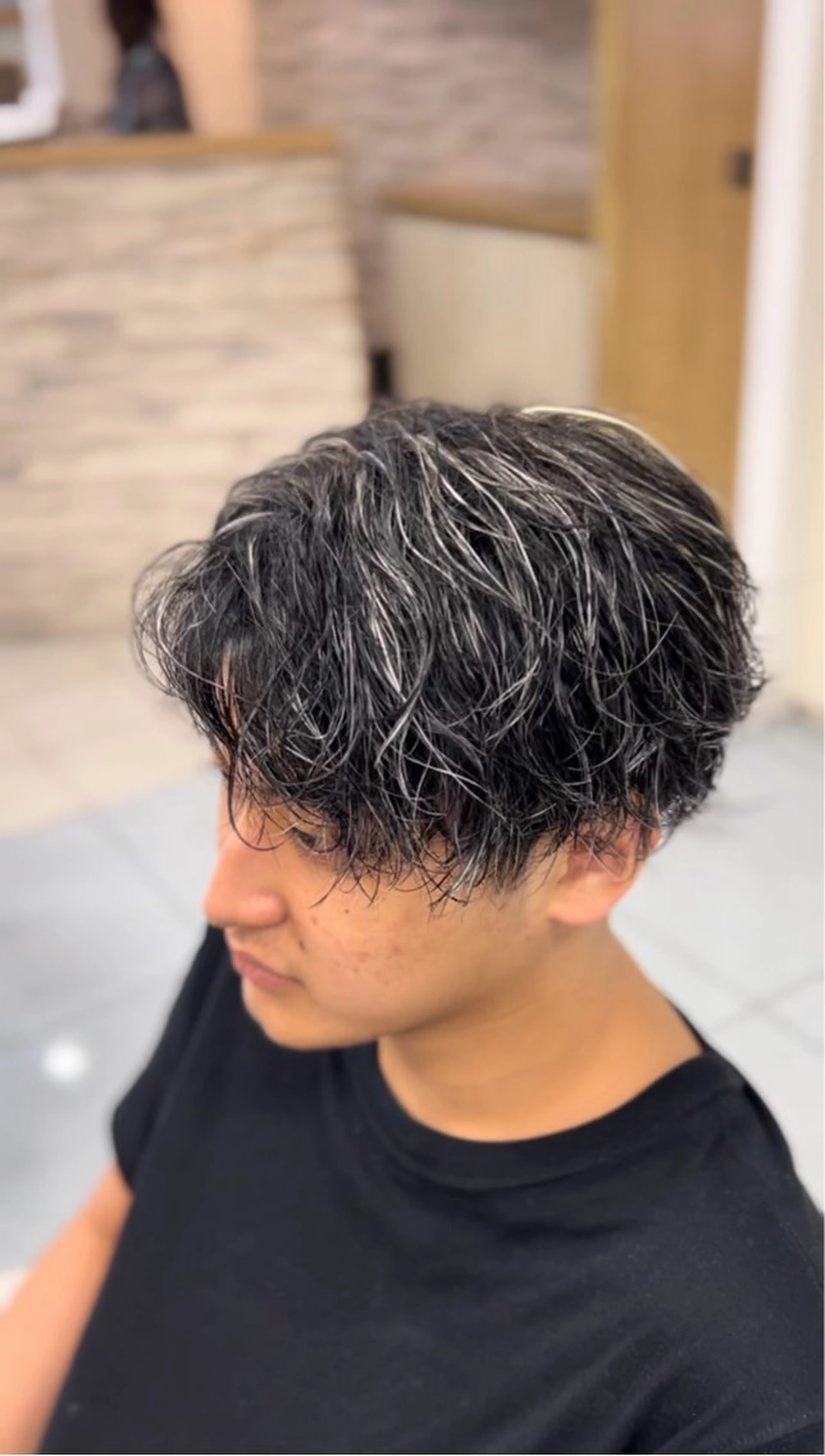 ショート カラー メンズ メンズハイライト メンズメッシュ メンズパーマ ハイライトカラー メッシュ ヘアカラー トリートメント 🔮メンズ縮毛矯正 毛流れパーマ💎竹永のヘアスタイル