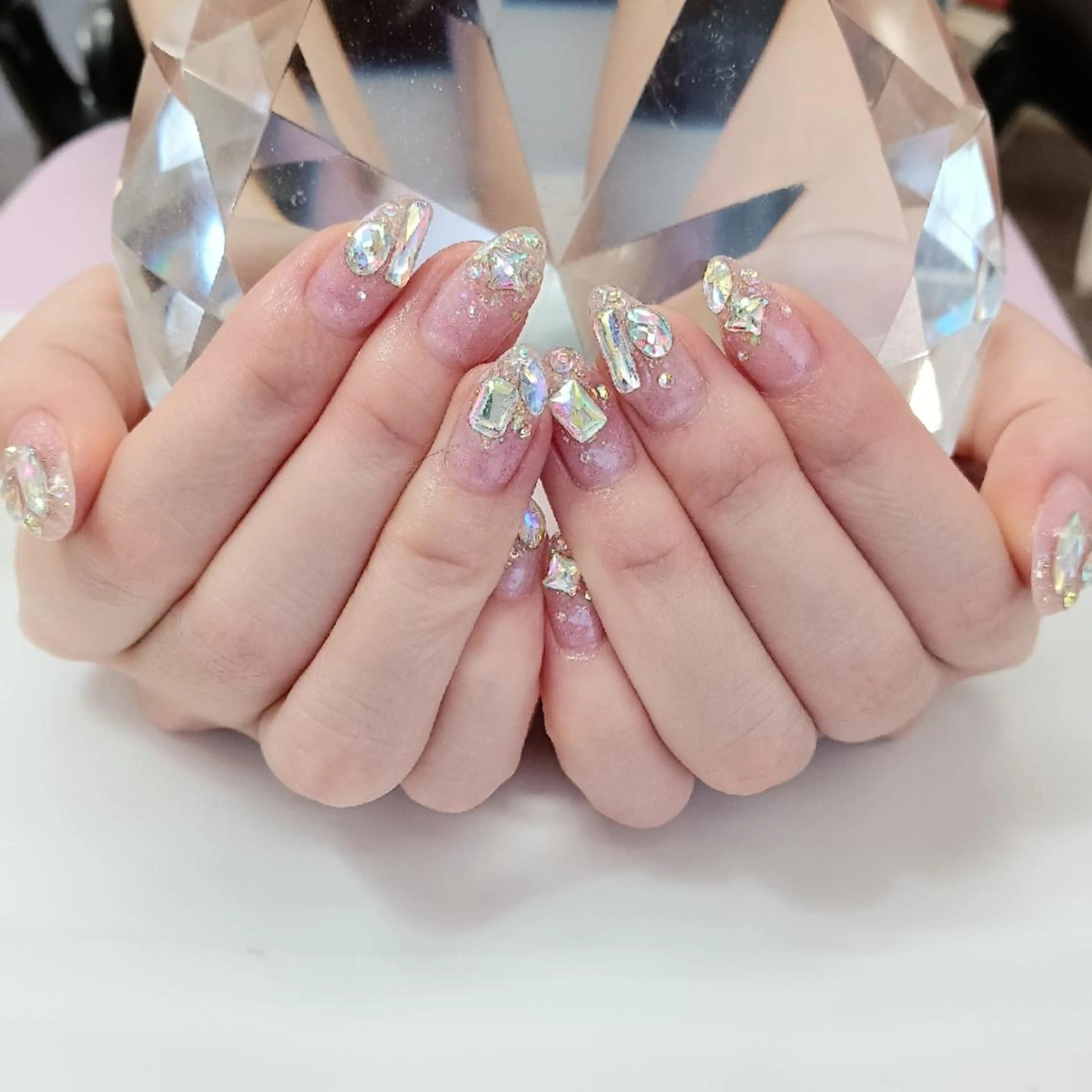 ネイル キラキラネイル ラメ(グリッター) ピンク Coco Girlsのネイルデザイン