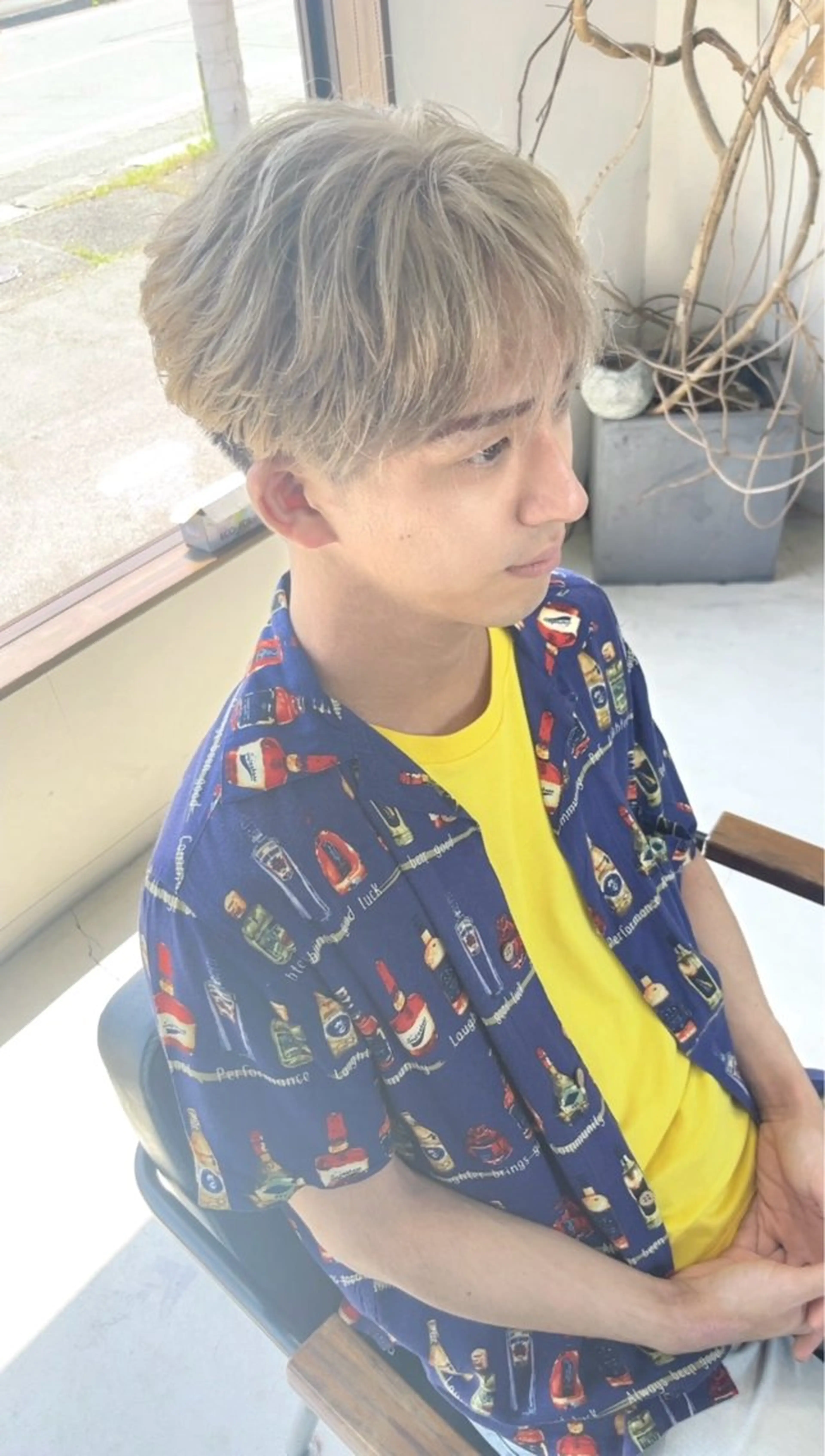 カラー メンズ メンズブリーチ ブリーチ ブロンド 透明感カラー 外国人風カラー カット ヘアカラー Q.HairLab所属・メンズパーマ&透明感 カラー特化谷村のヘアスタイル