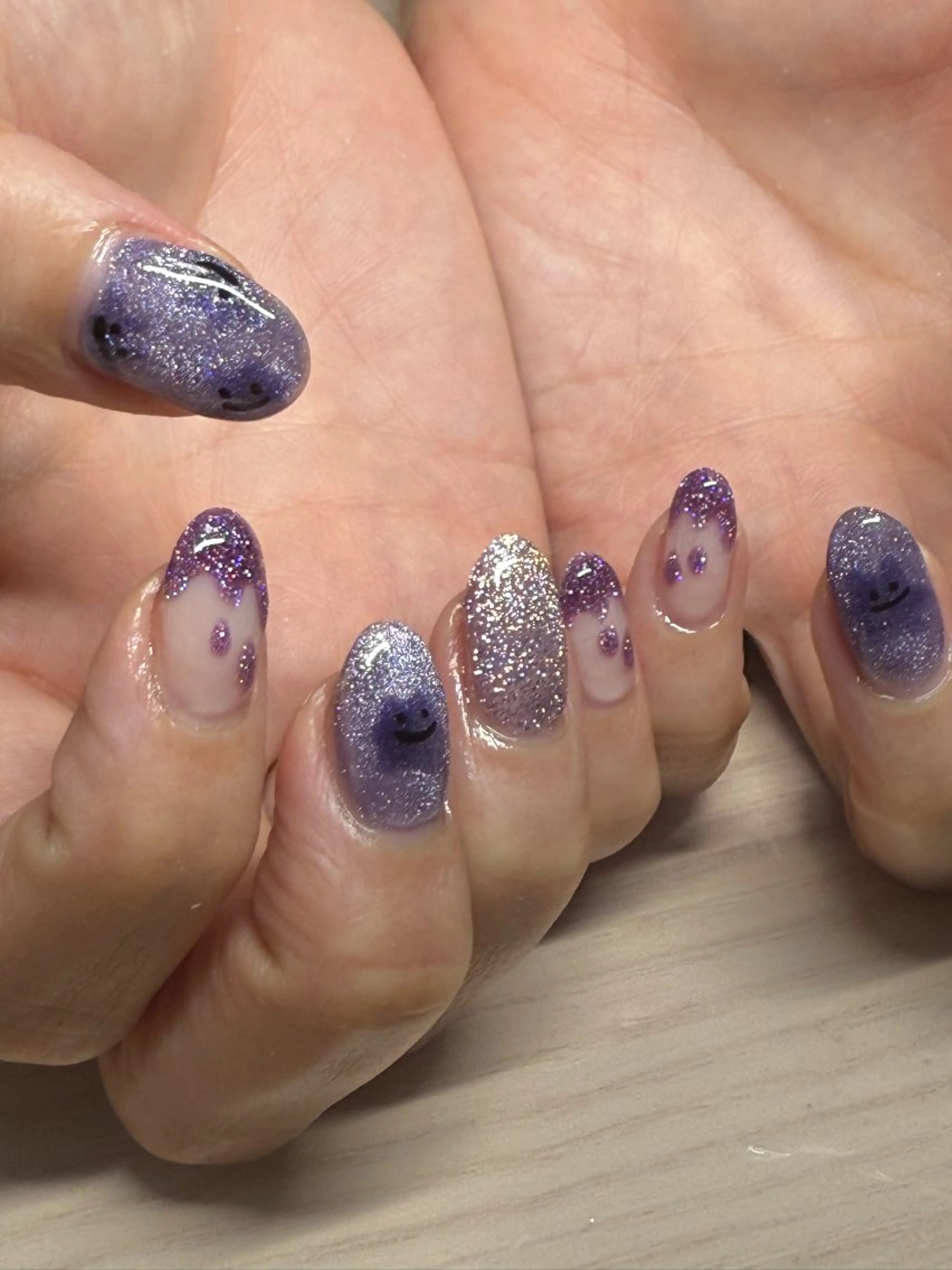 ネイル マグネットネイル パープル デ・アイム「nail salon MIMIPARUN」所属・ナリス化粧品 MIMIPARUNのネイルデザイン