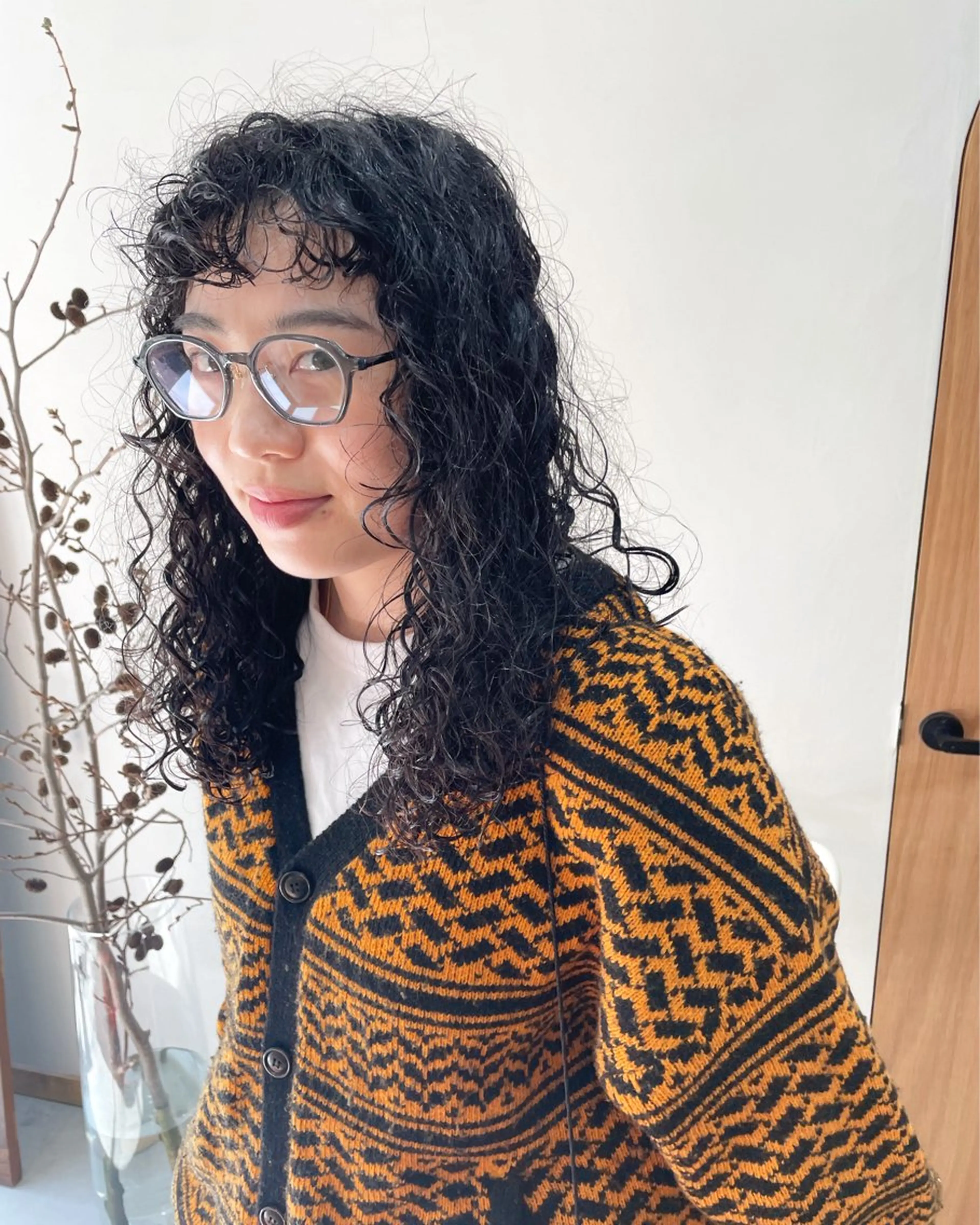 セミロング カラー パーマ ヘアアレンジ セミロングパーマ カット パーマ トリートメント tatsumi/ボブ ウルフ/レイヤーのヘアスタイル