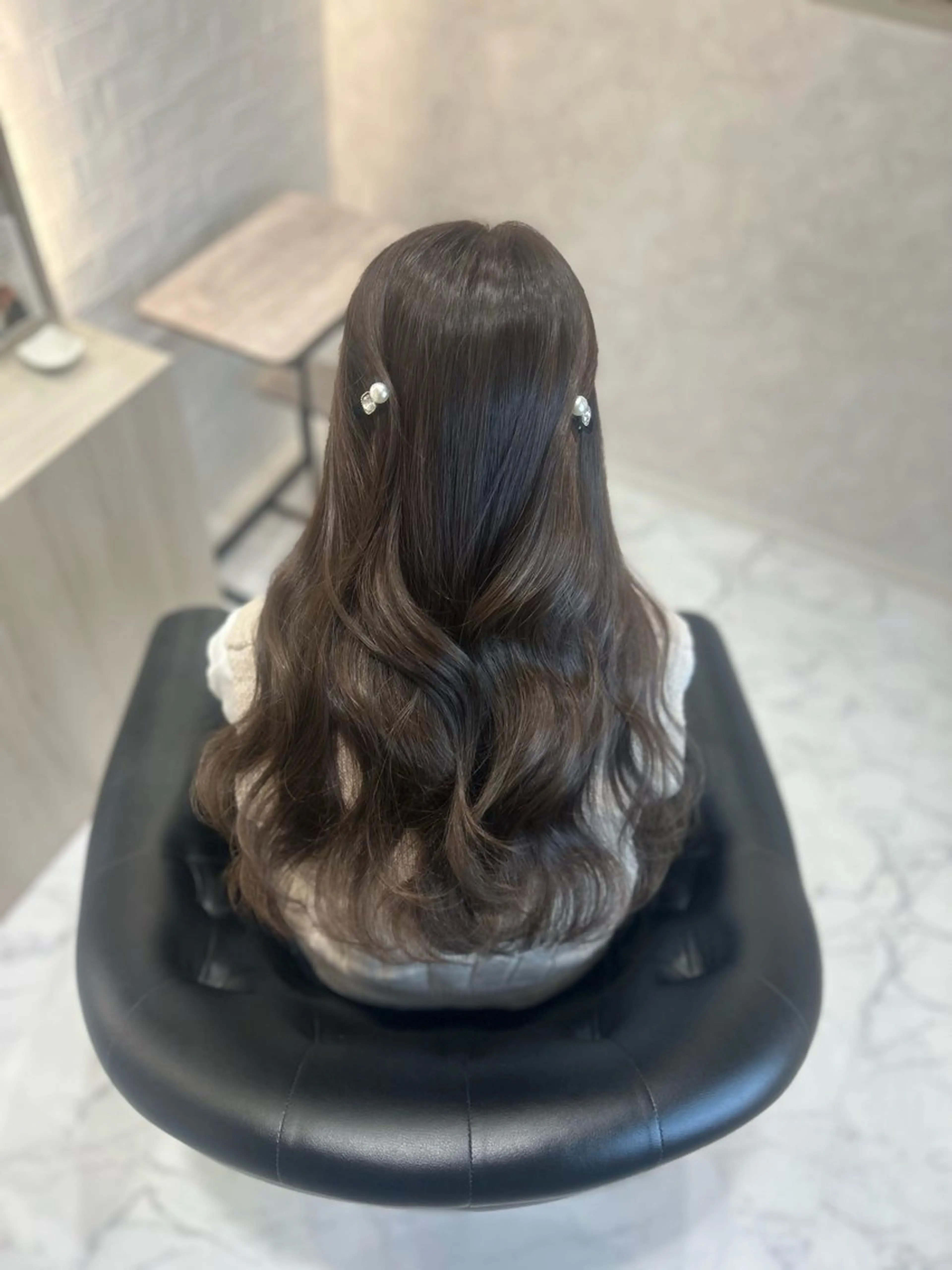 ロング カラー カット ヘアカラー トリートメント &chaLme   心斎橋所属・emi/髪質改善/ 韓国風/艶カラーのヘアスタイル