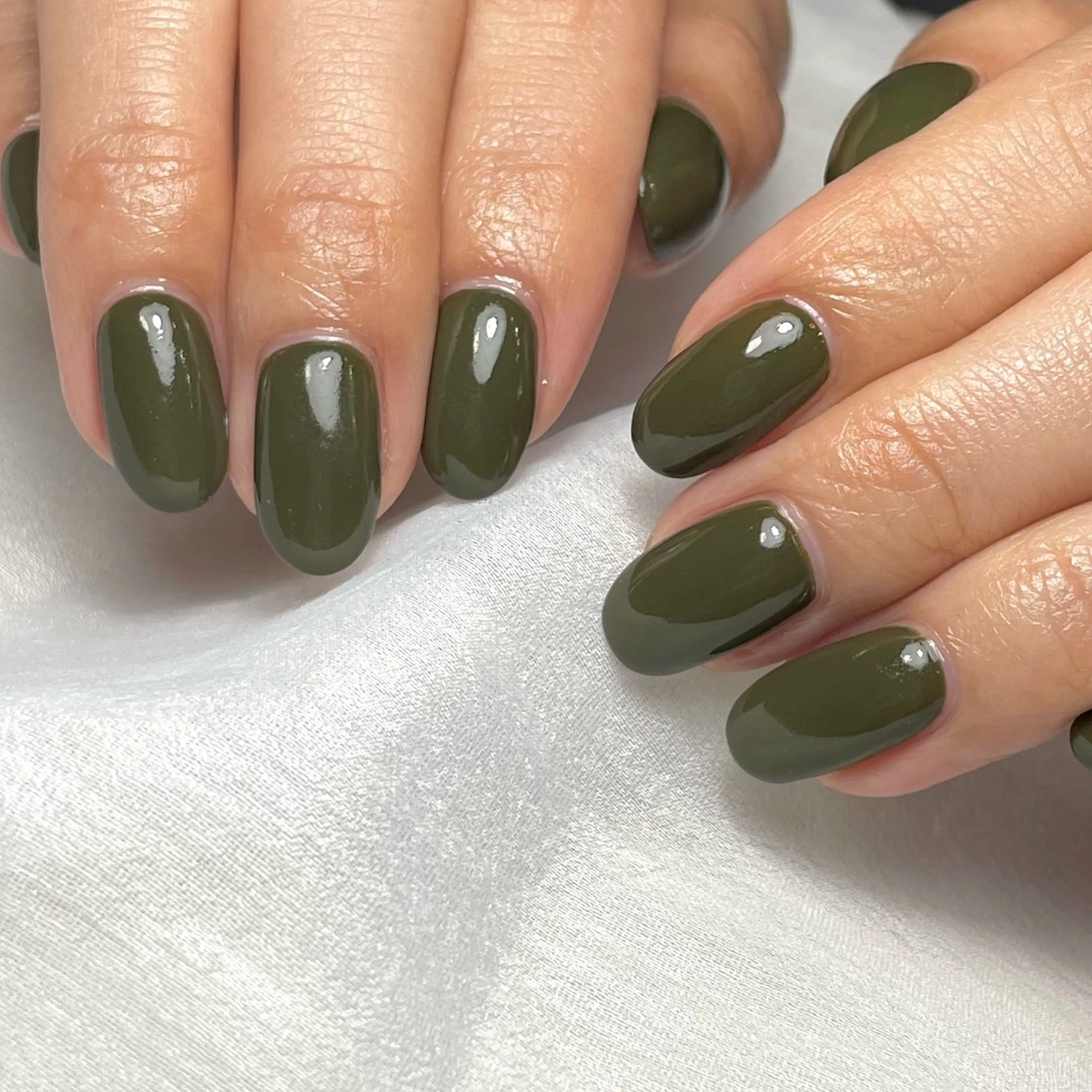 ネイル グリーン ワンカラーネイル Lavender Beauty所属・Lavender Beauty あやののネイルデザイン