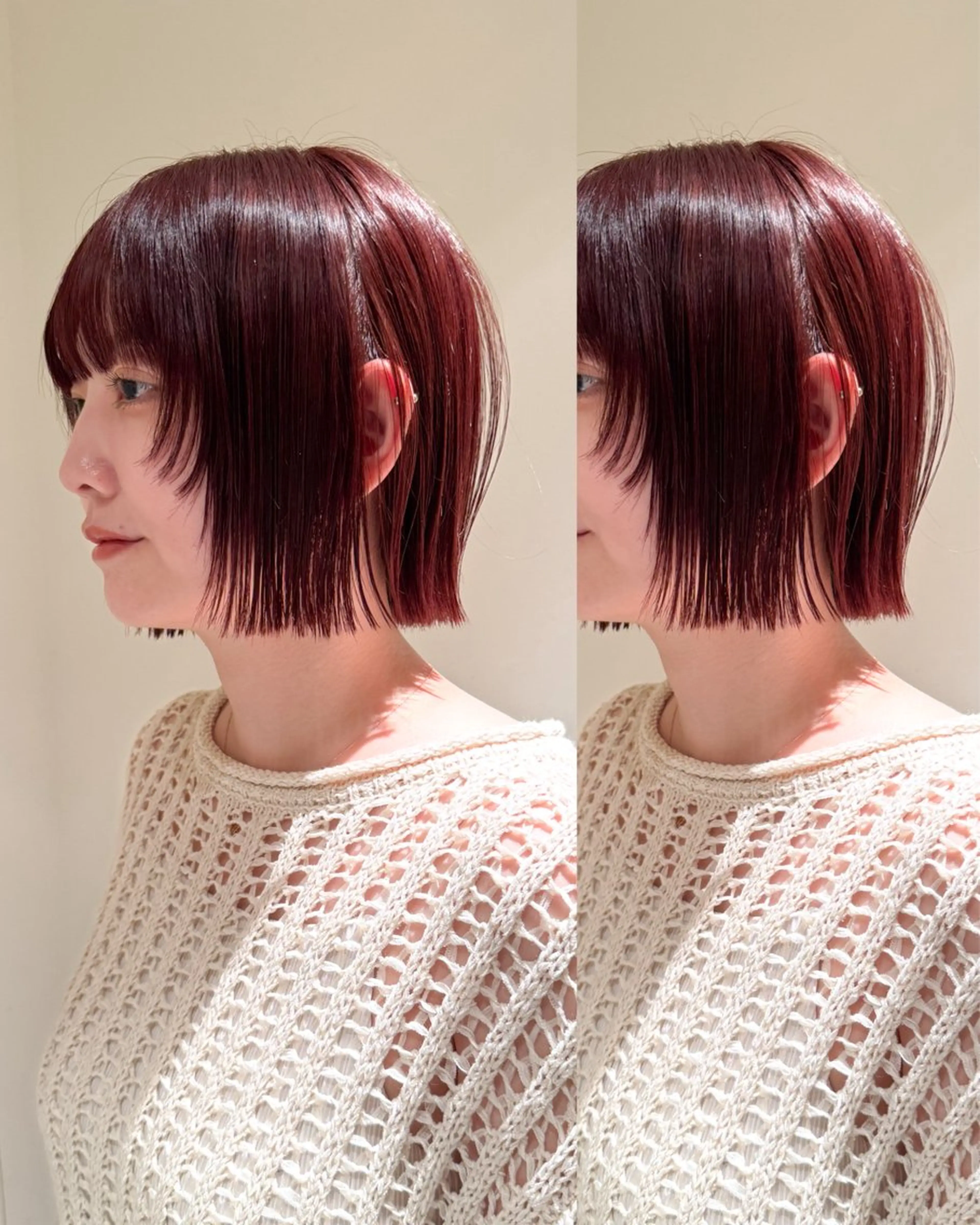 ショート カラー カット ヘアカラー トリートメント yuuka/ボブ/ダ ブルカラー/髪質改善のヘアスタイル