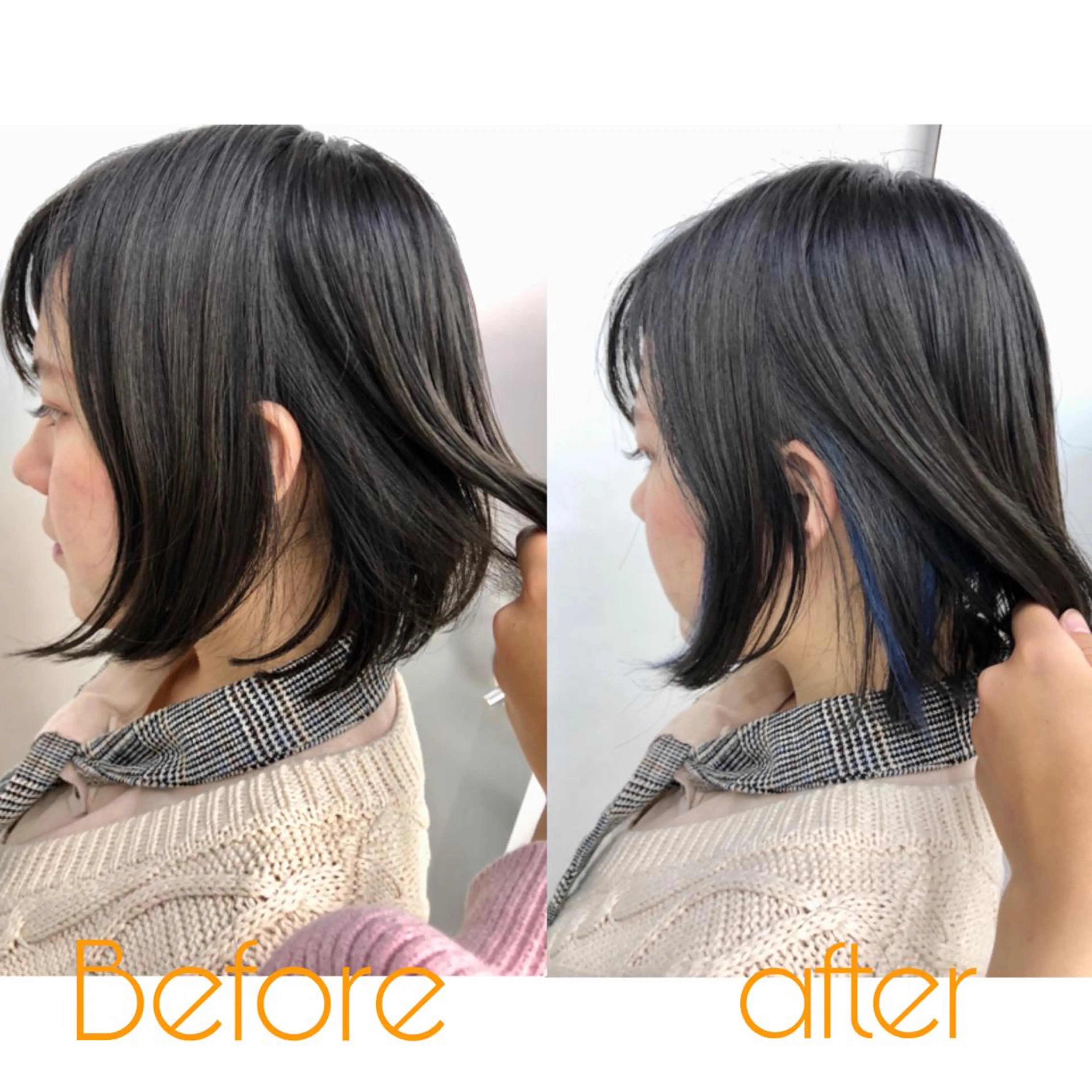 ショート 白髪ぼかしハイライト めさきすずなのヘアスタイル