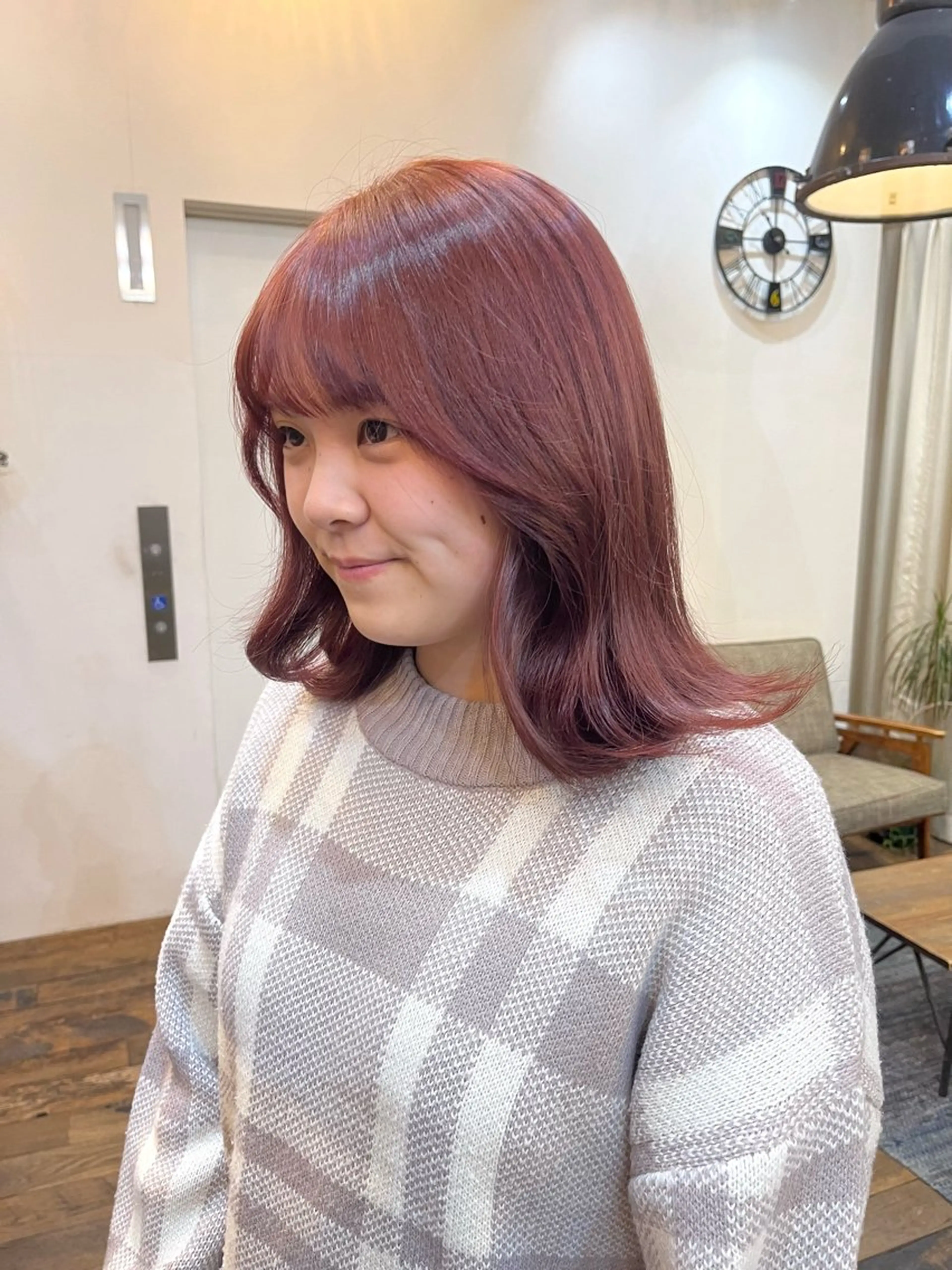 セミロング Belle 並木通り店所属・rena/ パーマ/カラーのヘアスタイル