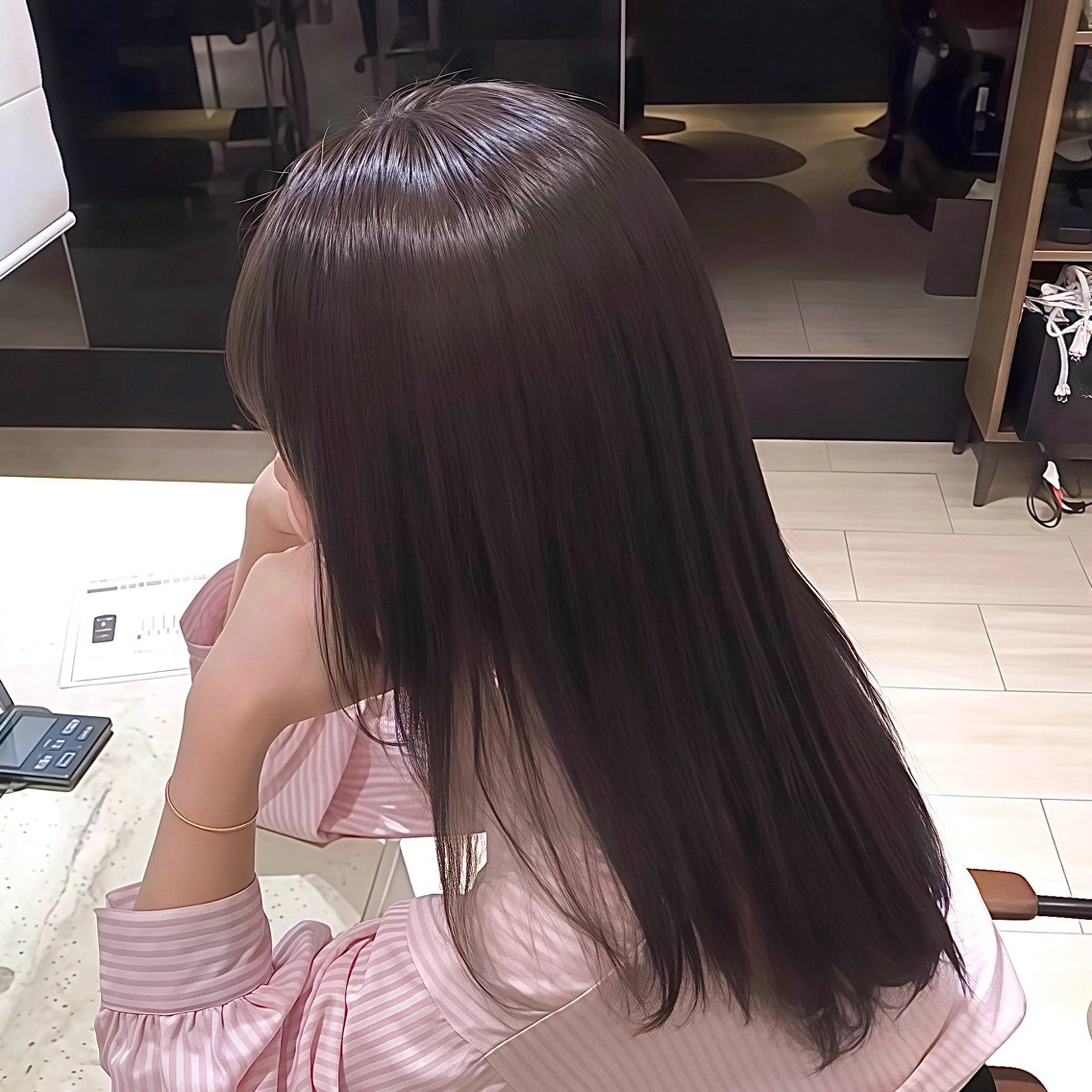 ロング くびれヘア 髪質改善 韓国風ヘア 縮毛矯正 酸性ストレート カット 縮毛矯正 トリートメント AMA TOKYO×Smart Salon所属・韓国ヘア🇰🇷× 髪質改善🫧テルのヘアスタイル