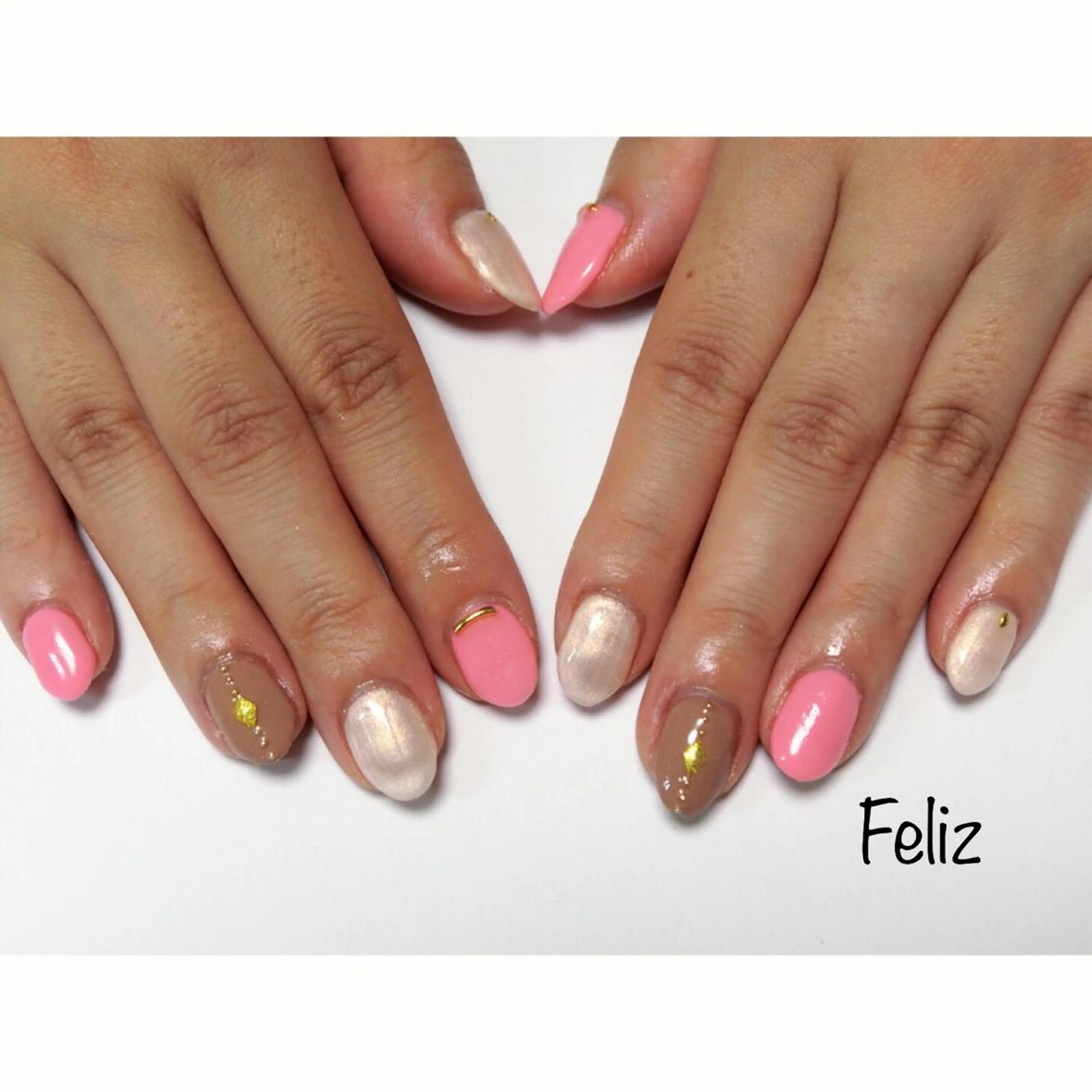 ネイル 痛ネイル/ワンホン/ フィルイン/長さだしのネイルデザイン