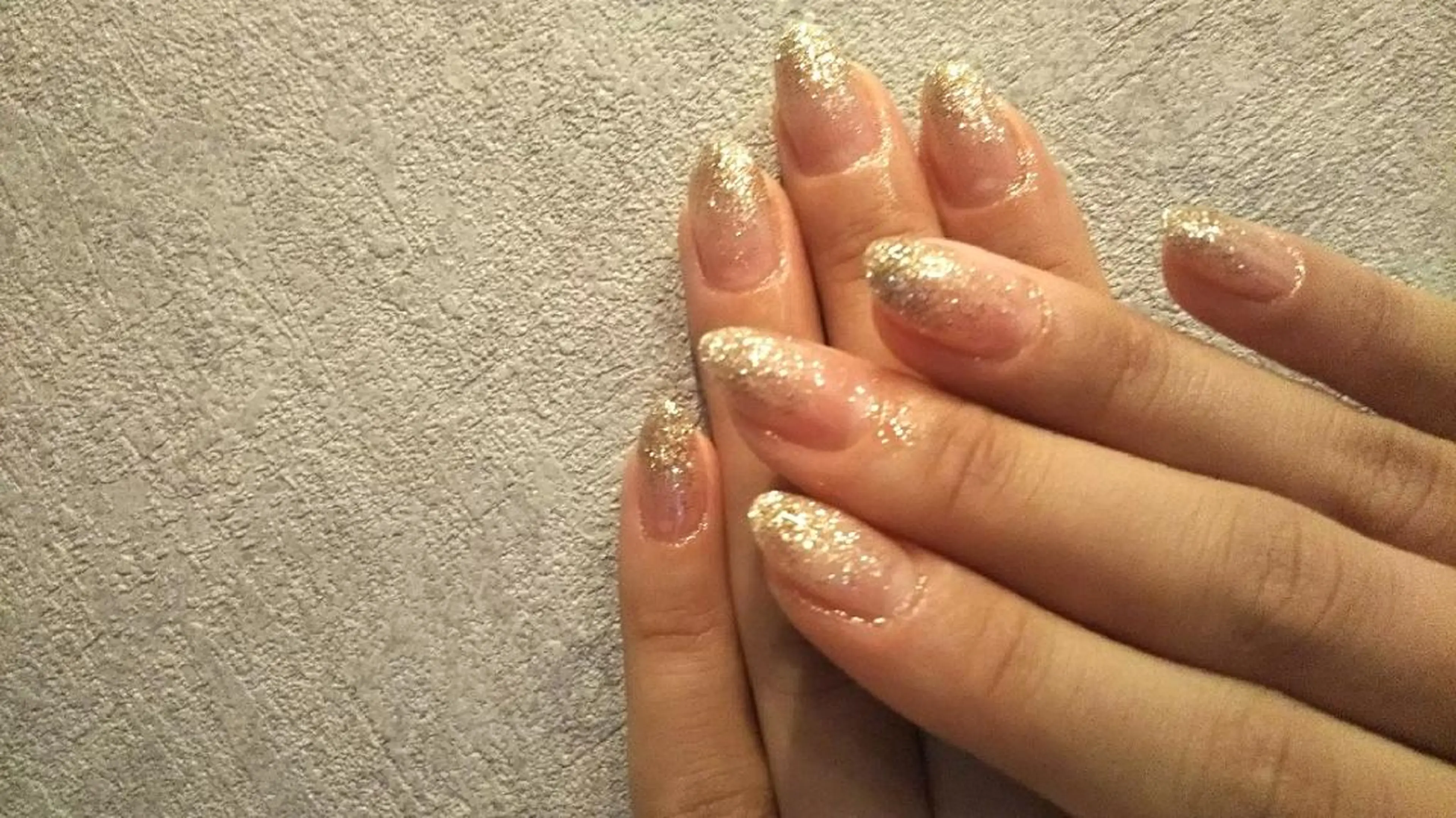 ネイル グラデーション ラメ(グリッター) ラメグラデーション シンプルネイル ハンドネイル private salon mieのネイルデザイン