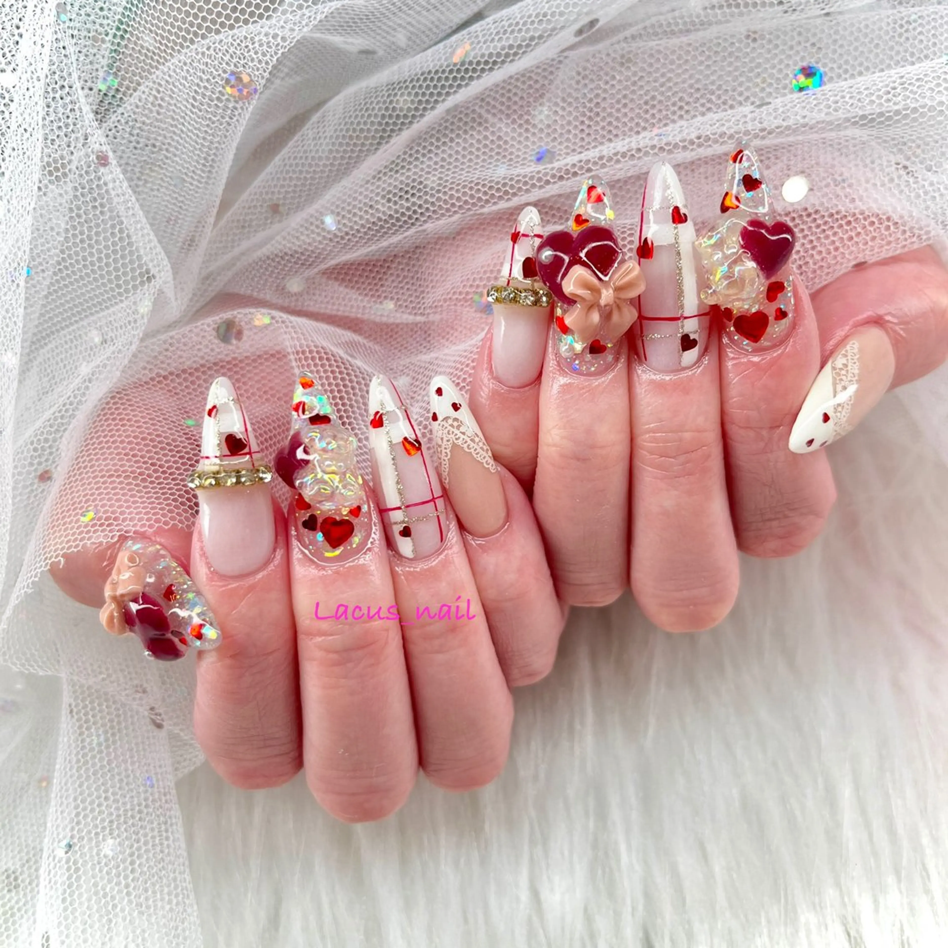 ネイル スカルプネイル Nail Salon Lacusのネイルデザイン