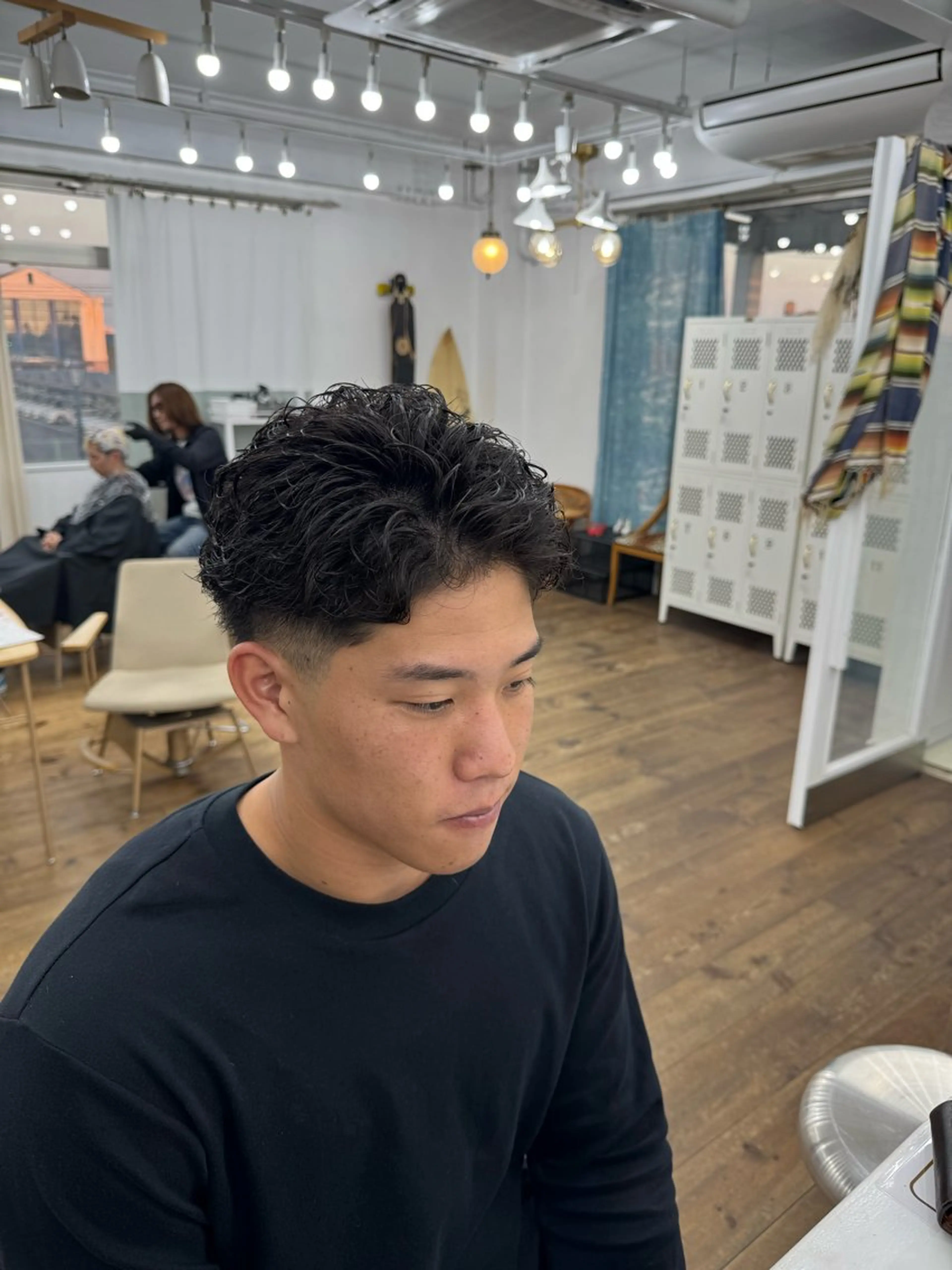 ショート パーマ メンズ フェードカット カット パーマ メンズ特化サロン ユウヘイのヘアスタイル