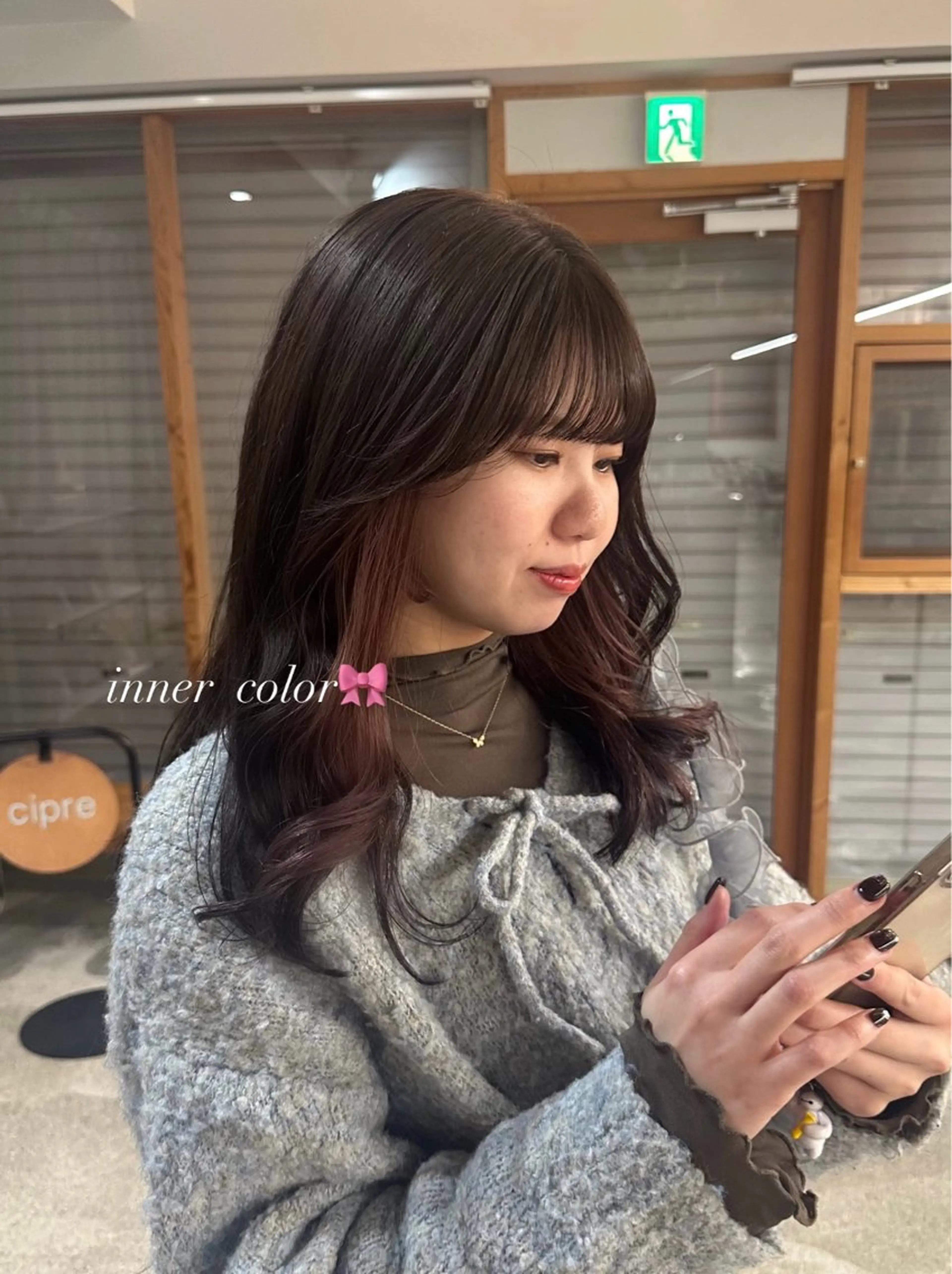 セミロング カラー cipre あゆみのヘアスタイル