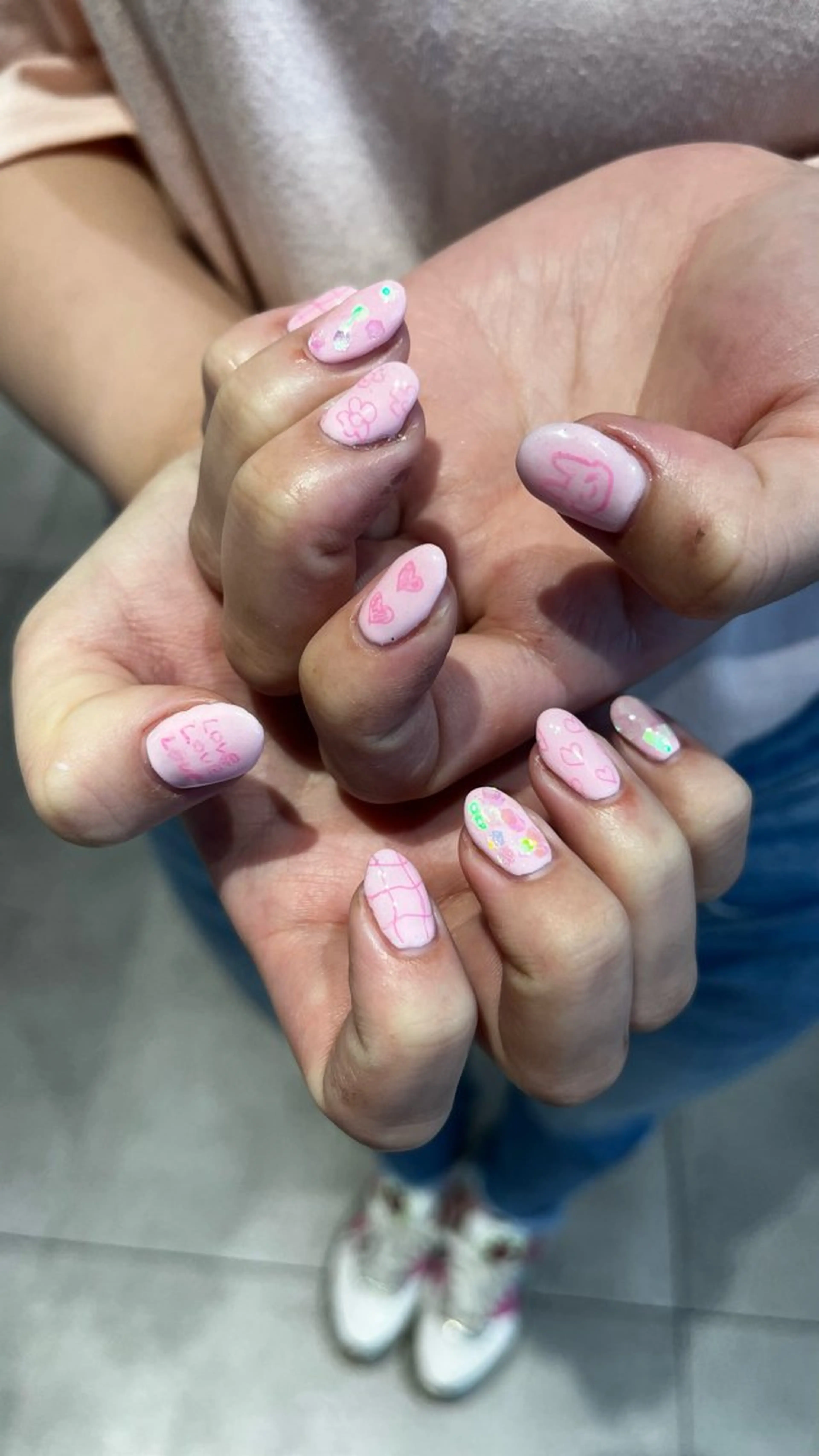 ネイル ハンドネイル メンズパーマ/ メッシュ📍ﾕﾘのヘアスタイル