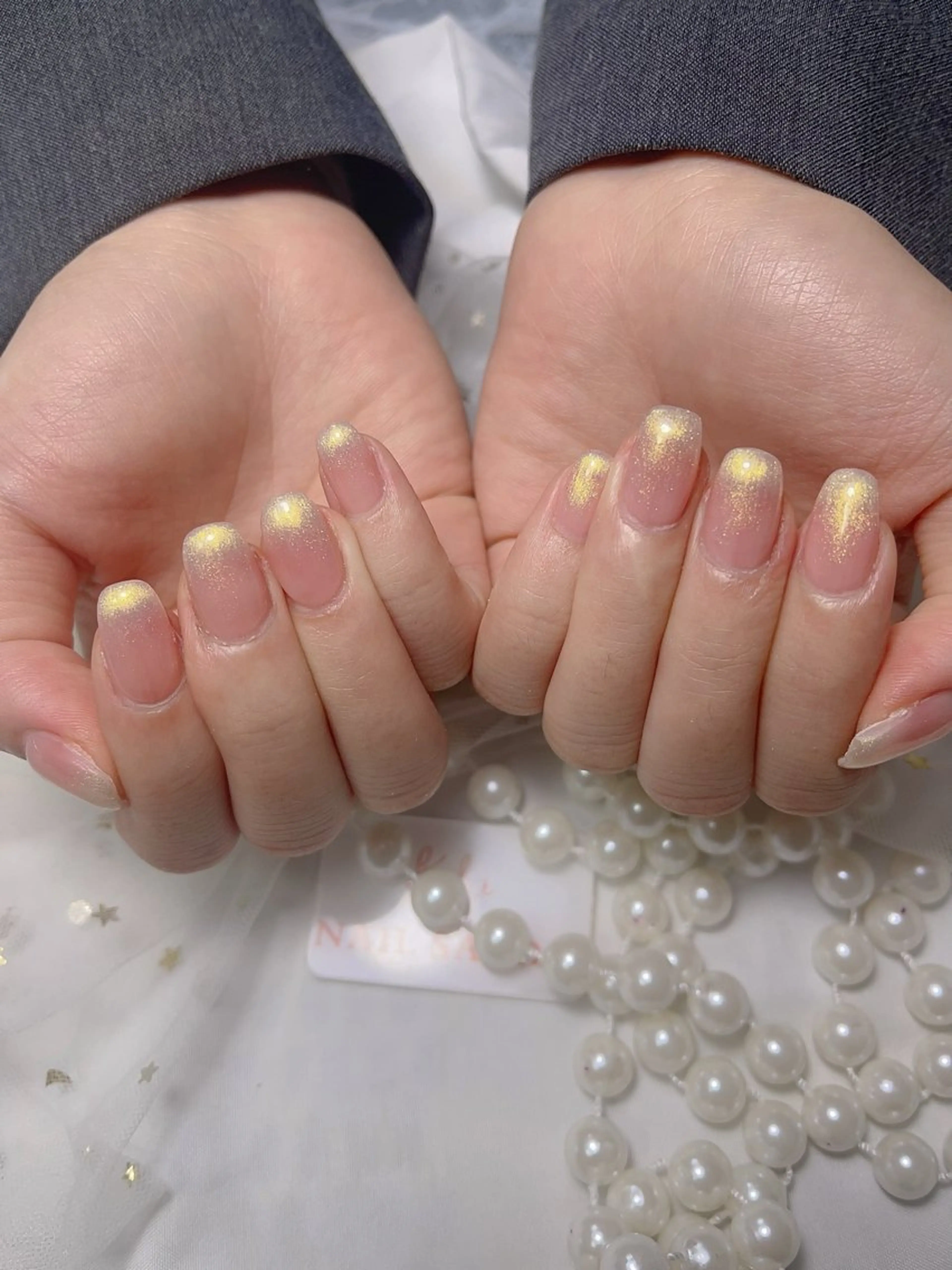 ネイル アートネイル フレンチネイル ジェルネイル グラデーション 韓国ネイル ハンドネイル 💕鈴木ユリ パラジェル/オフ無料のネイルデザイン