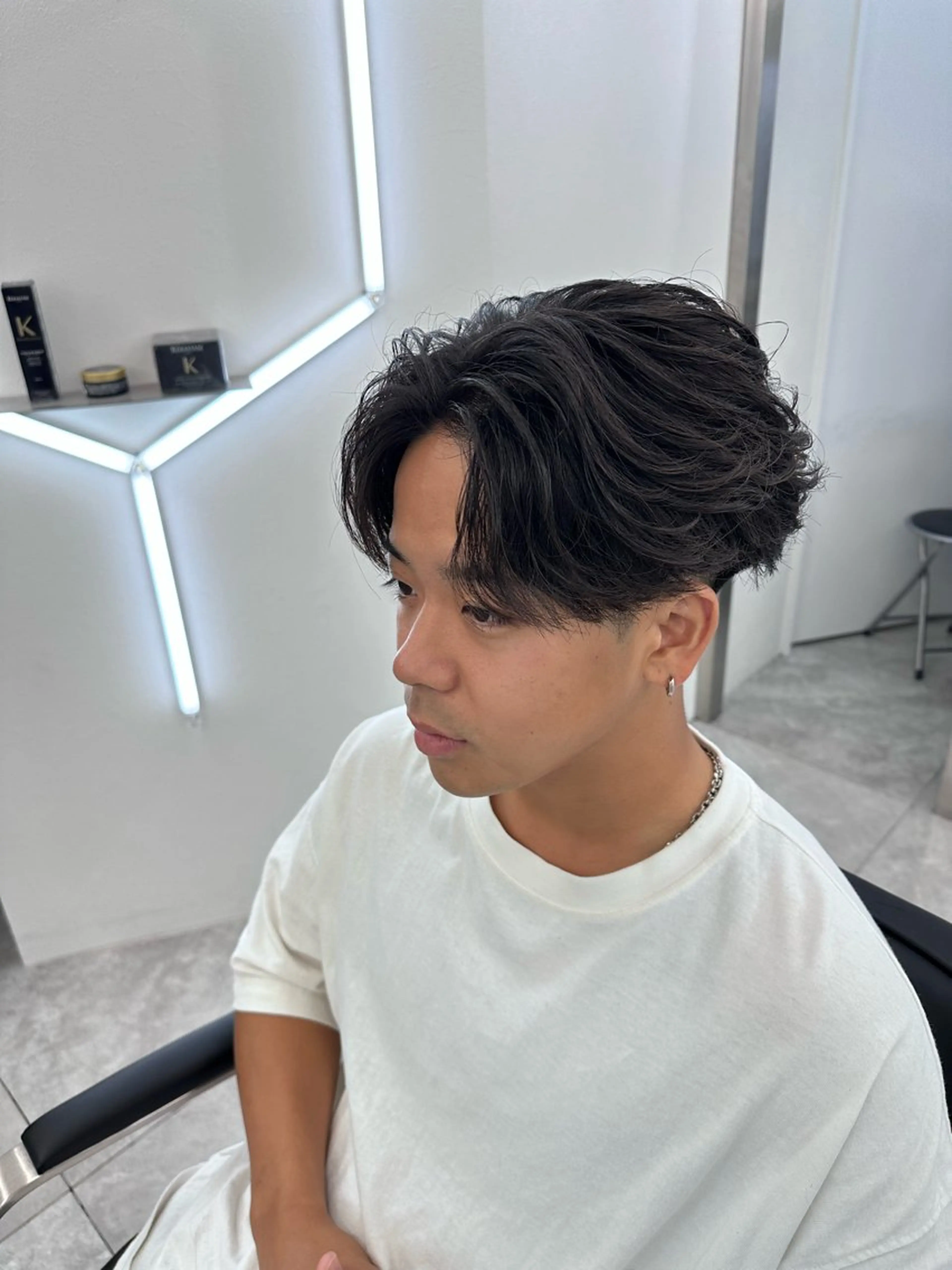 メンズ カット パーマ 💎メンズカット ／フェザー／細野💎のヘアスタイル