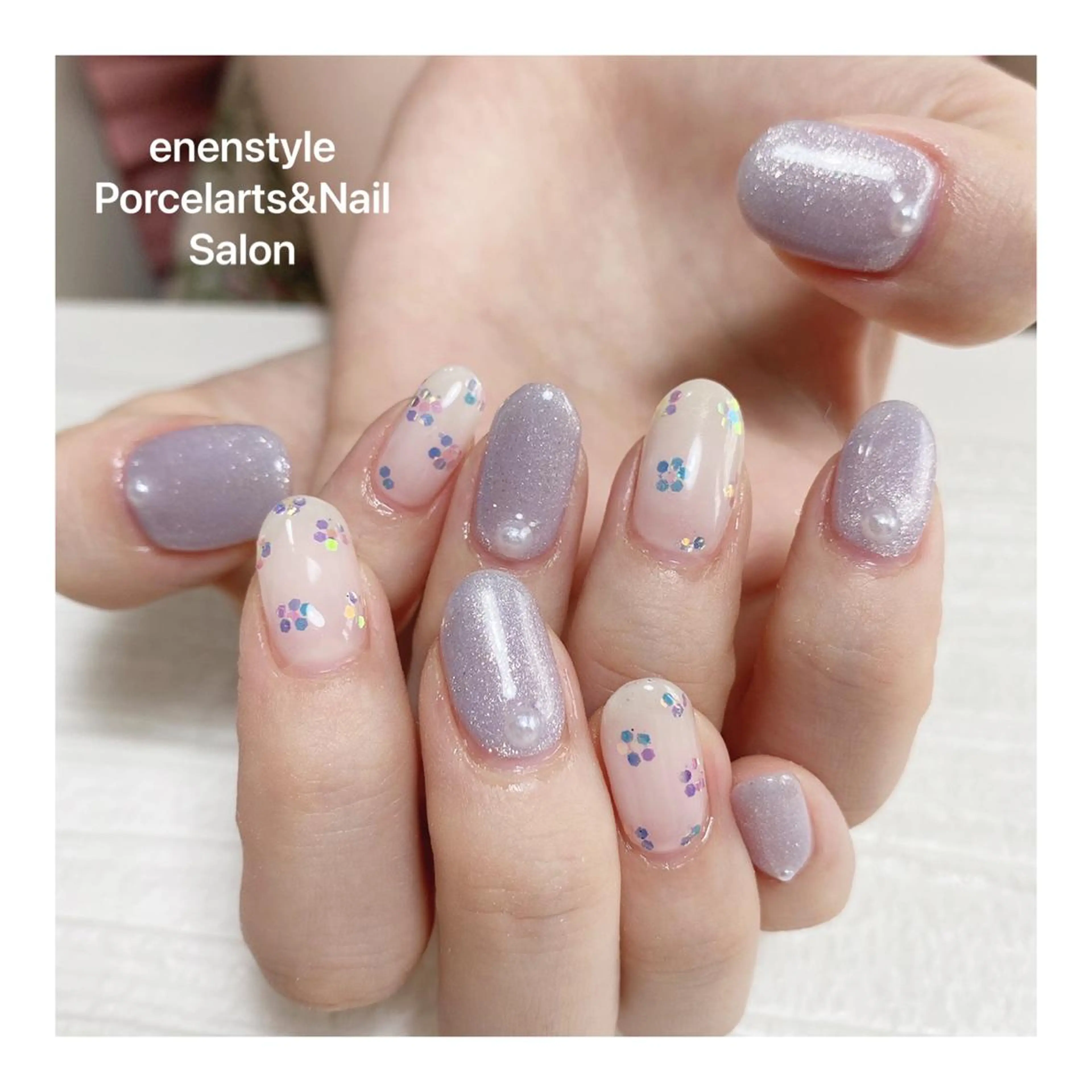 ミディアム ネイル ハンドネイル 👑enen style👑のネイルデザイン