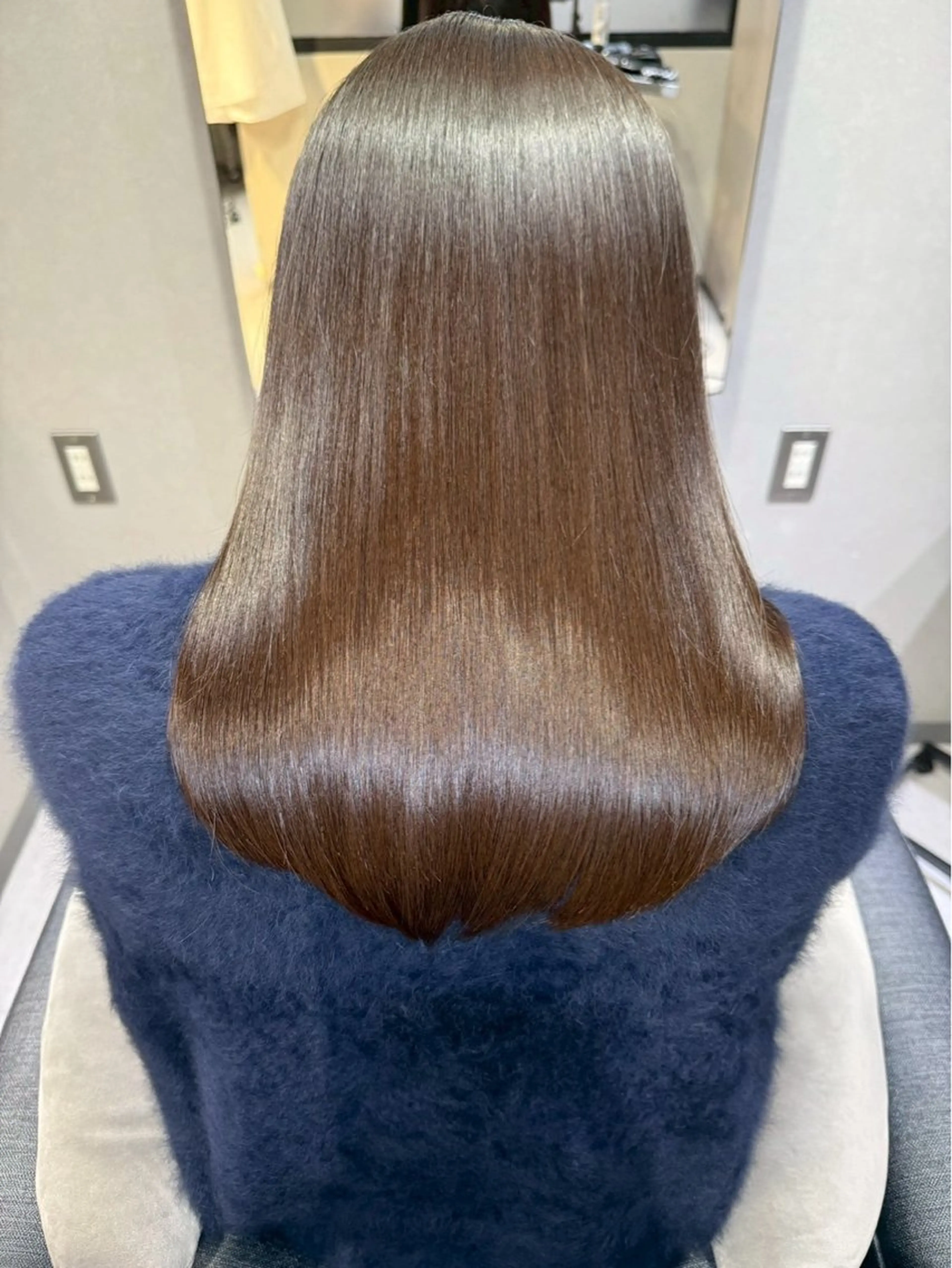 ロング カラー 髪質改善韓国コテ巻き パーマ/城井友輔のヘアスタイル